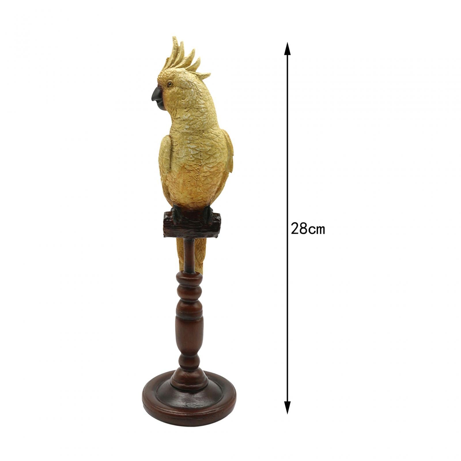 Parrot Figurine Resin Collectible Decorative Figurine for Desk Shelf Bedroom