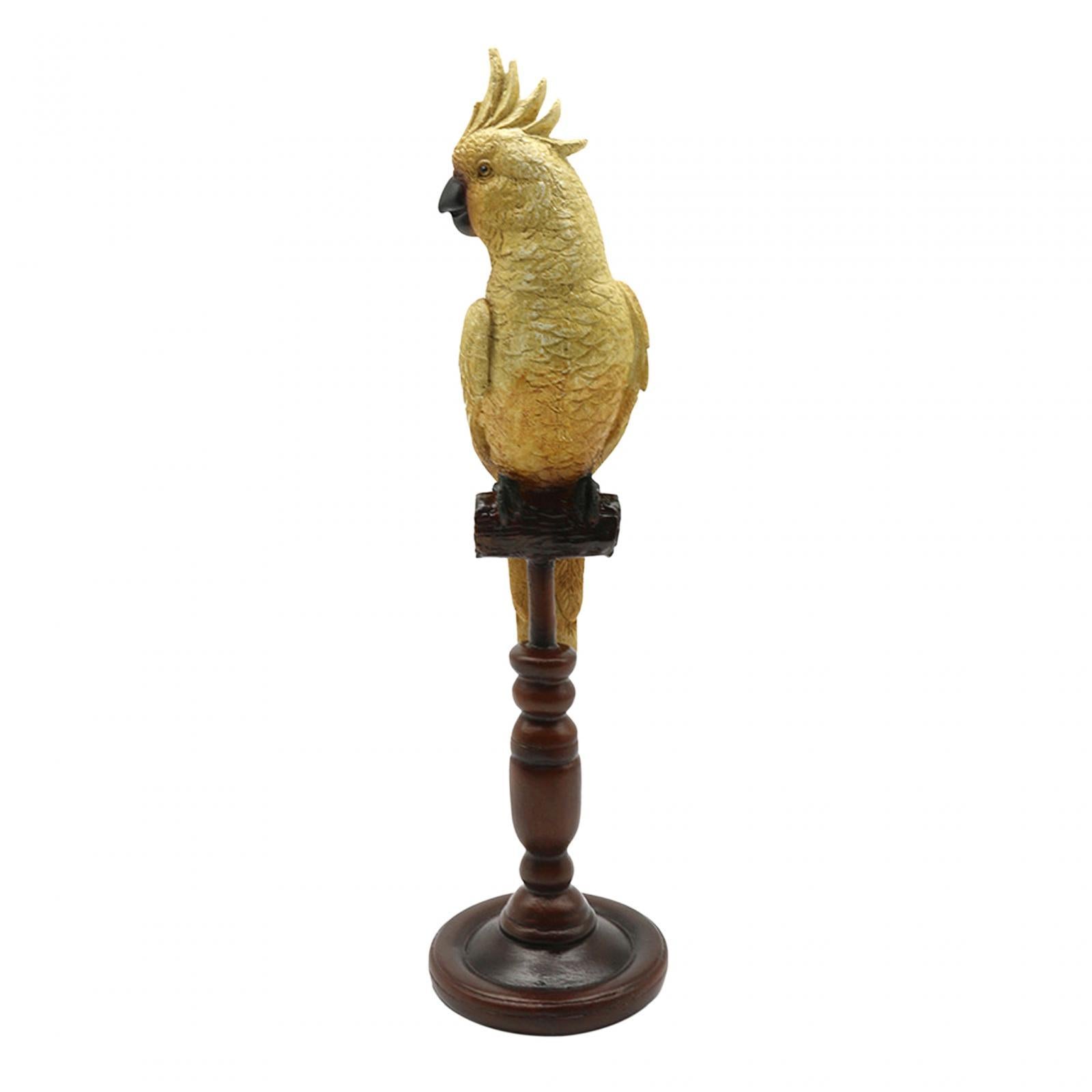 Parrot Figurine Resin Collectible Decorative Figurine for Desk Shelf Bedroom