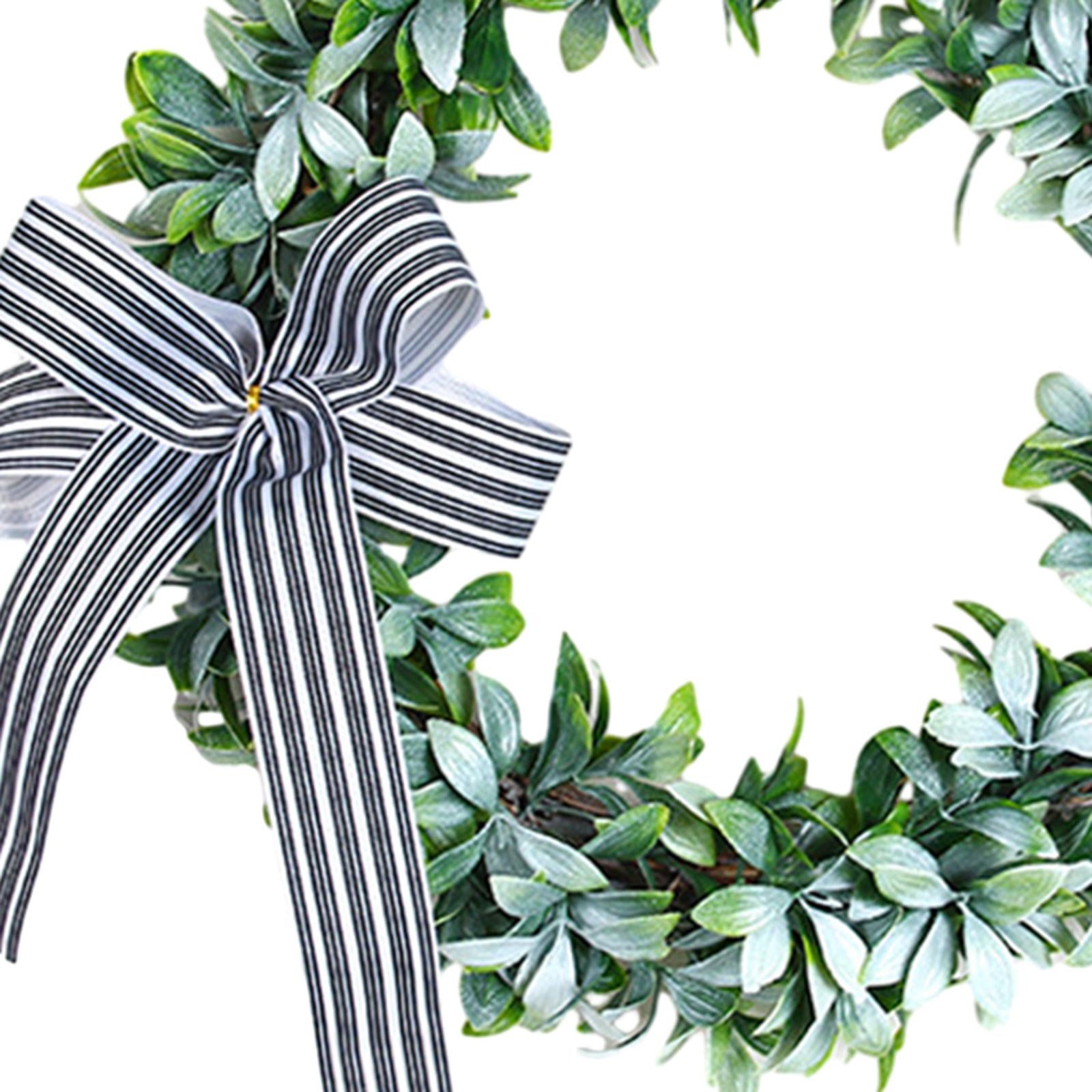 Artificial Green Leaves Wreath Plant Garland for Wall New Year Wedding Decor