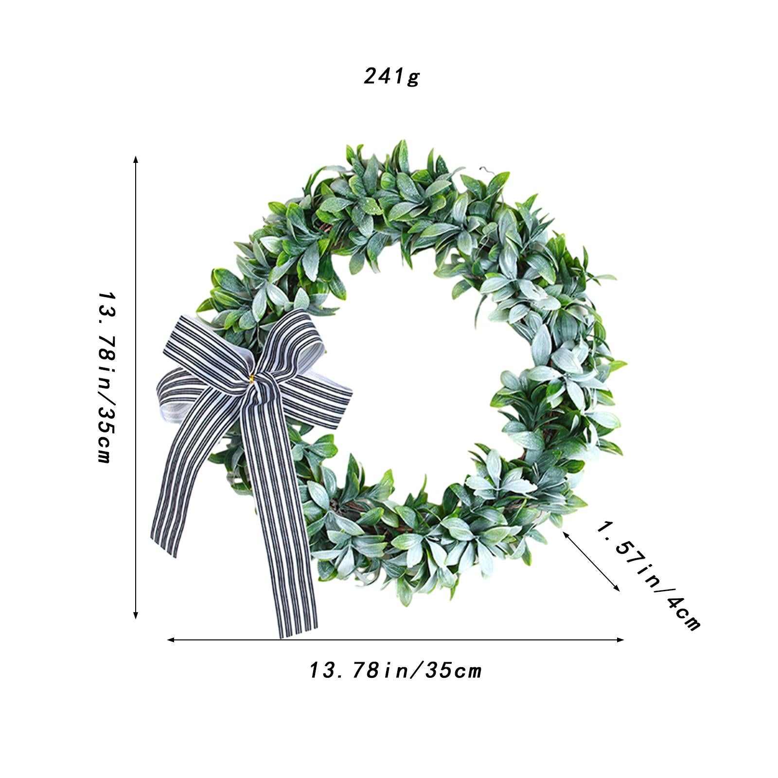 Artificial Green Leaves Wreath Plant Garland for Wall New Year Wedding Decor