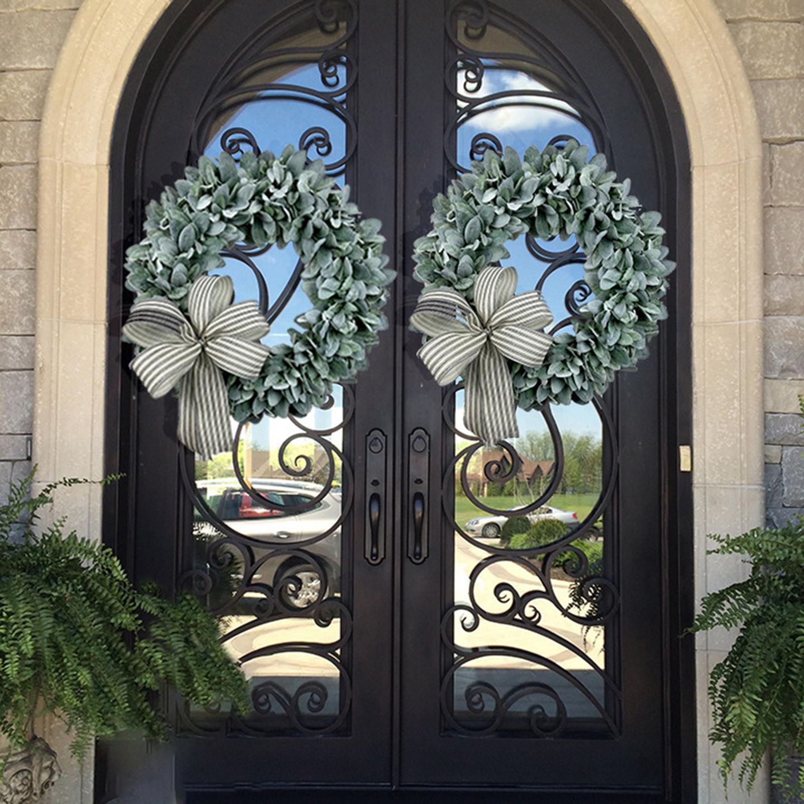 Artificial Green Leaves Wreath Plant Garland for Wall New Year Wedding Decor