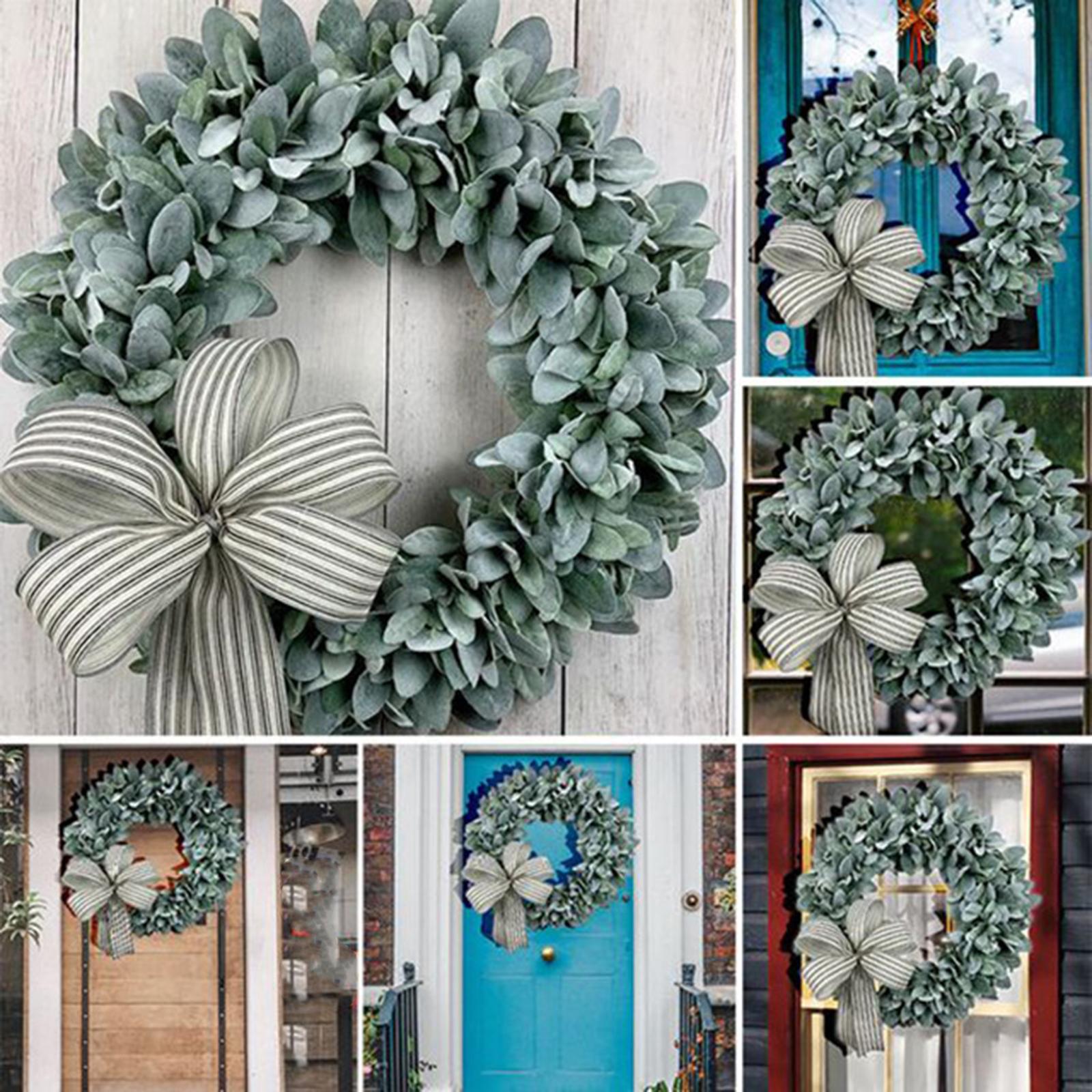 Artificial Green Leaves Wreath Plant Garland for Wall New Year Wedding Decor