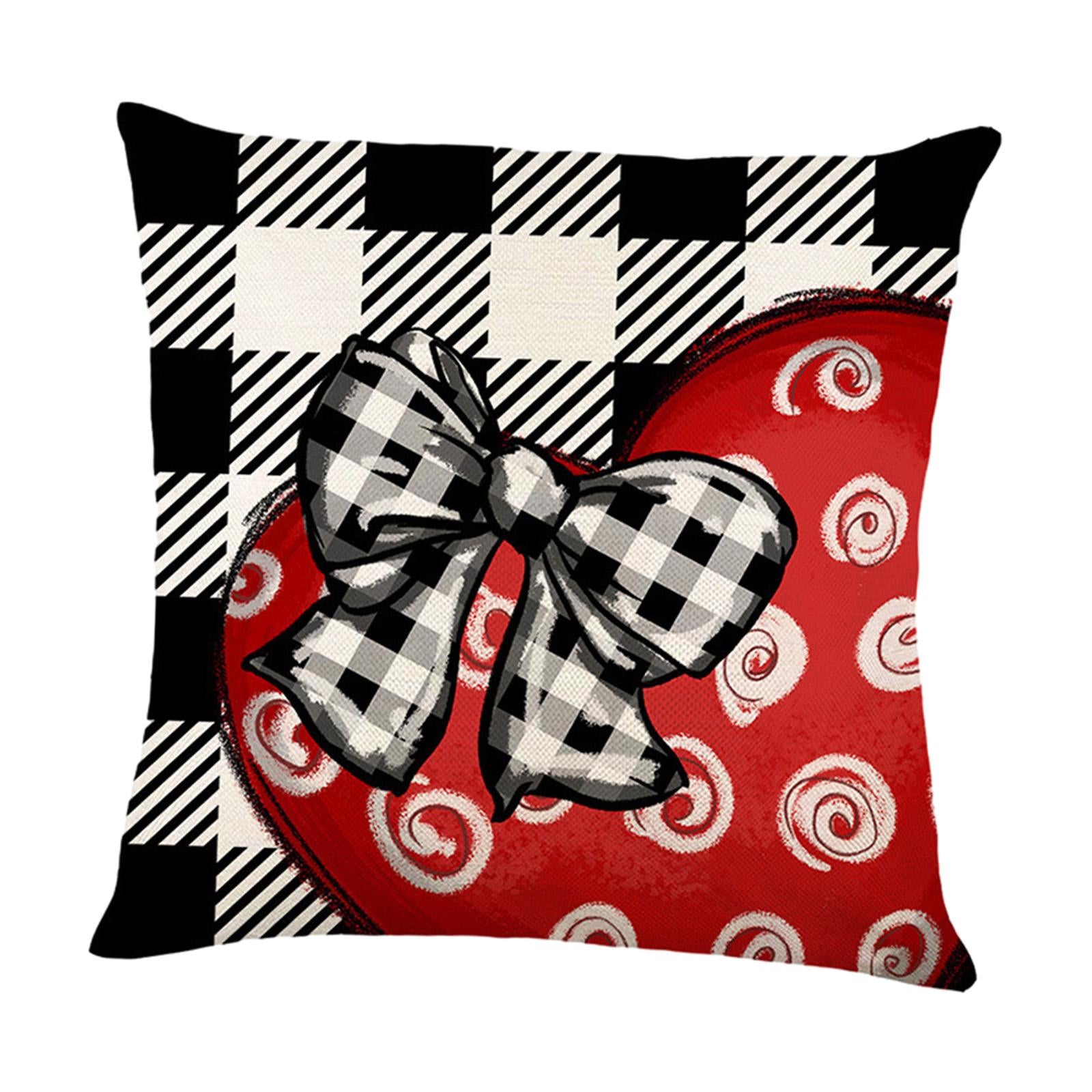 Valentines Day Pillow 45x45cm Sqaure Love Heart Pattern for Couch Sofa Chair Style B