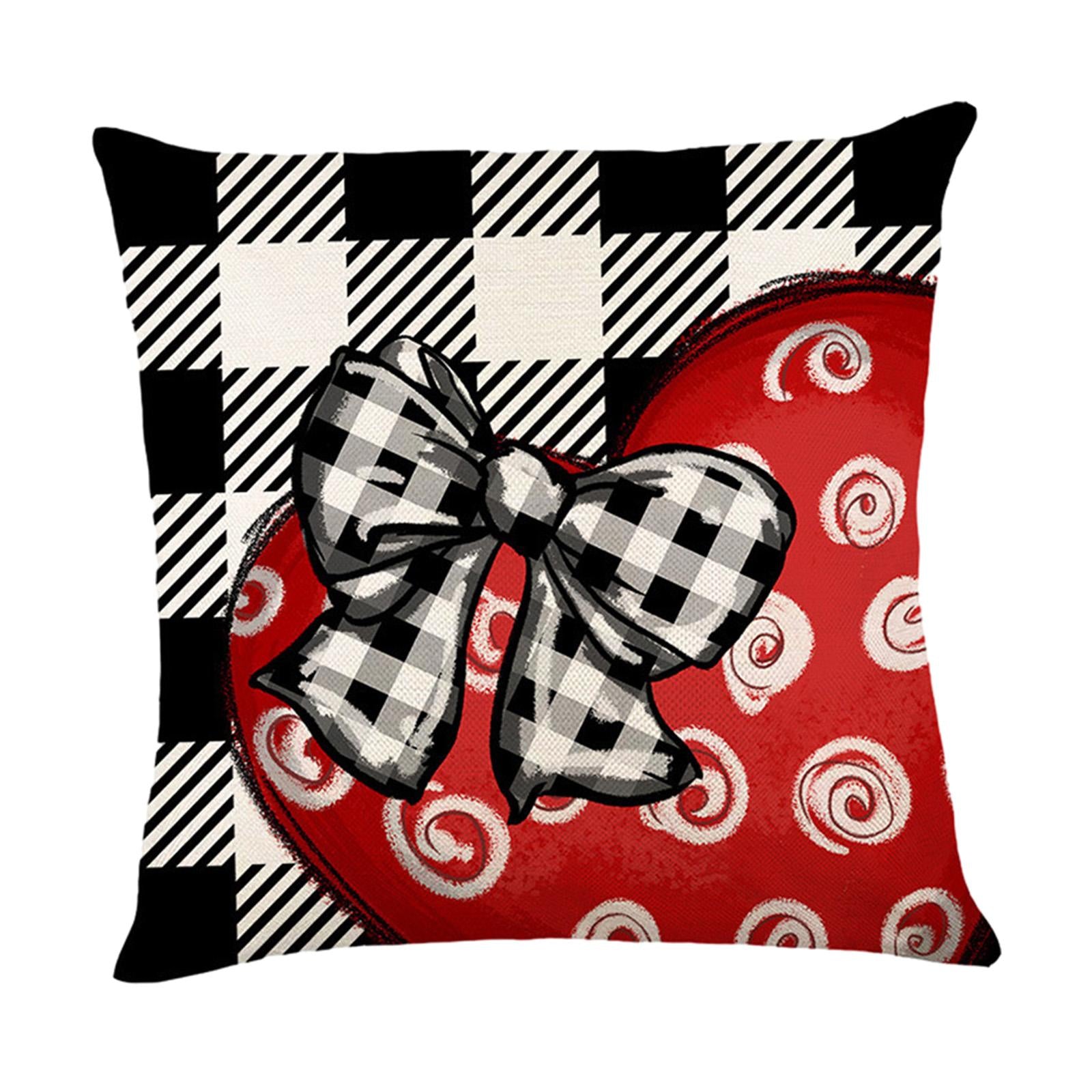 Valentines Day Pillow 45x45cm Sqaure Love Heart Pattern for Couch Sofa Chair Style B