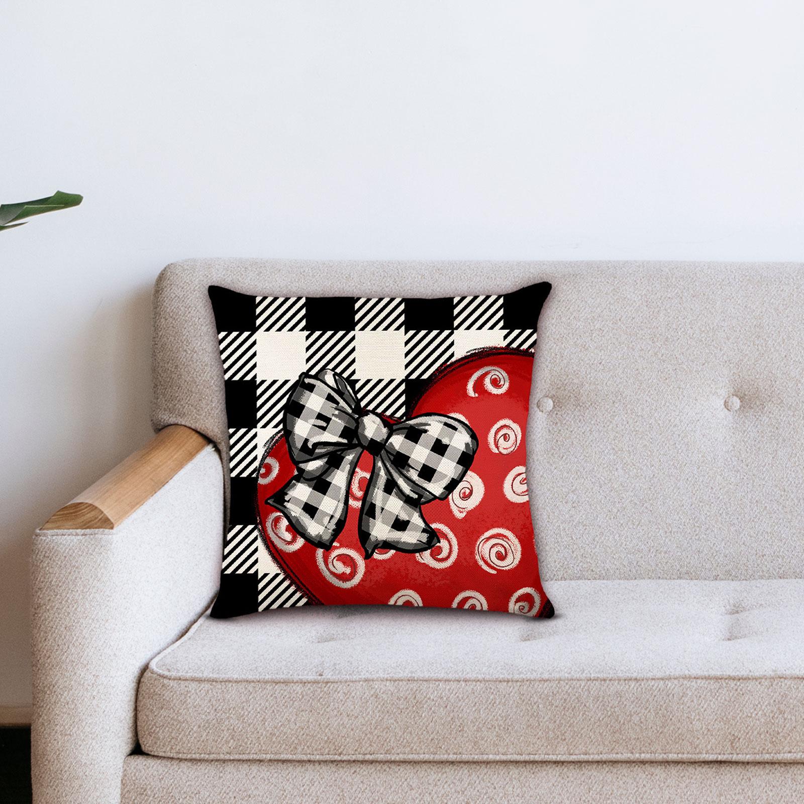Valentines Day Pillow 45x45cm Sqaure Love Heart Pattern for Couch Sofa Chair Style B