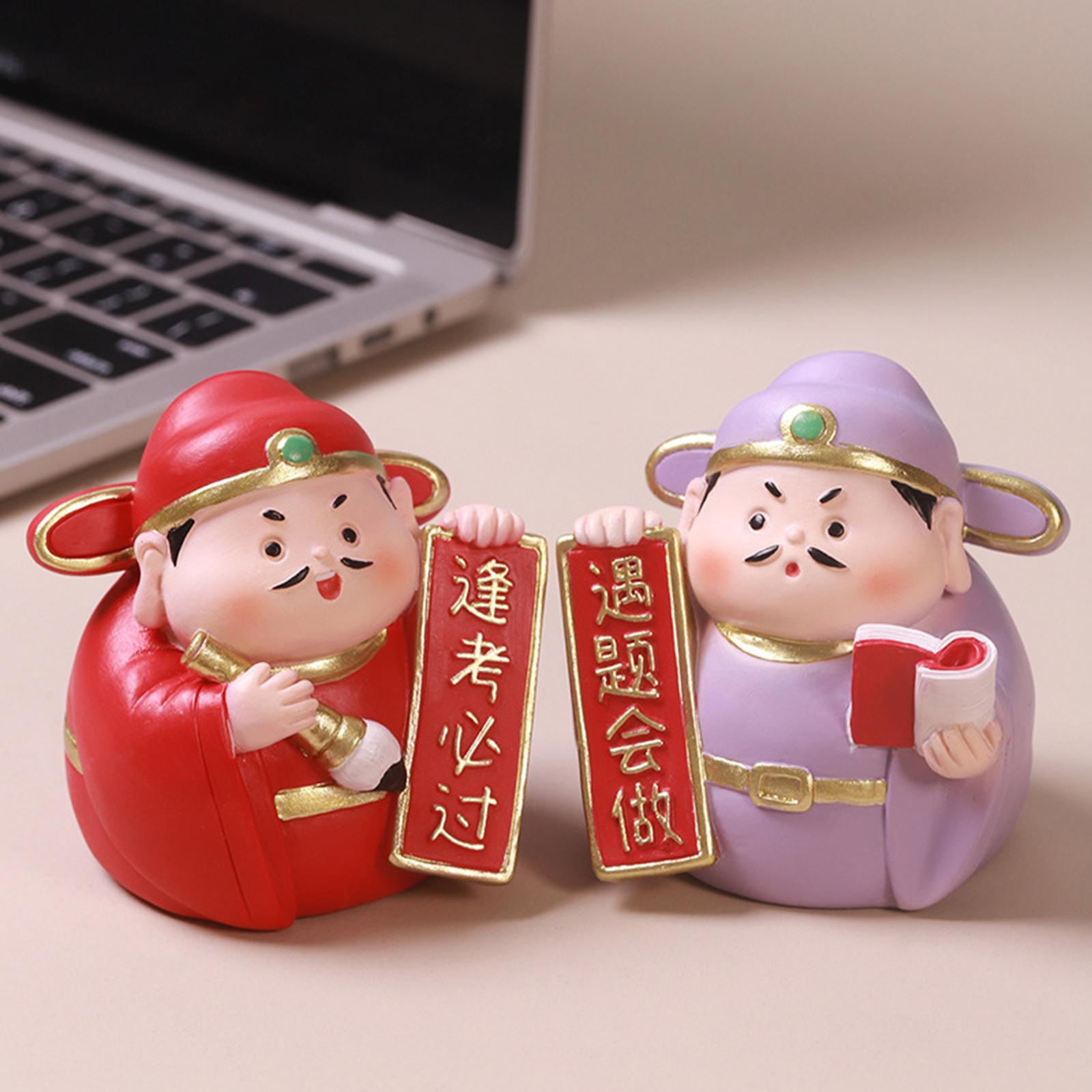 Miniature Figure Cute Mini Desktop Ornament for Desk Bedroom Home Decoration Style A