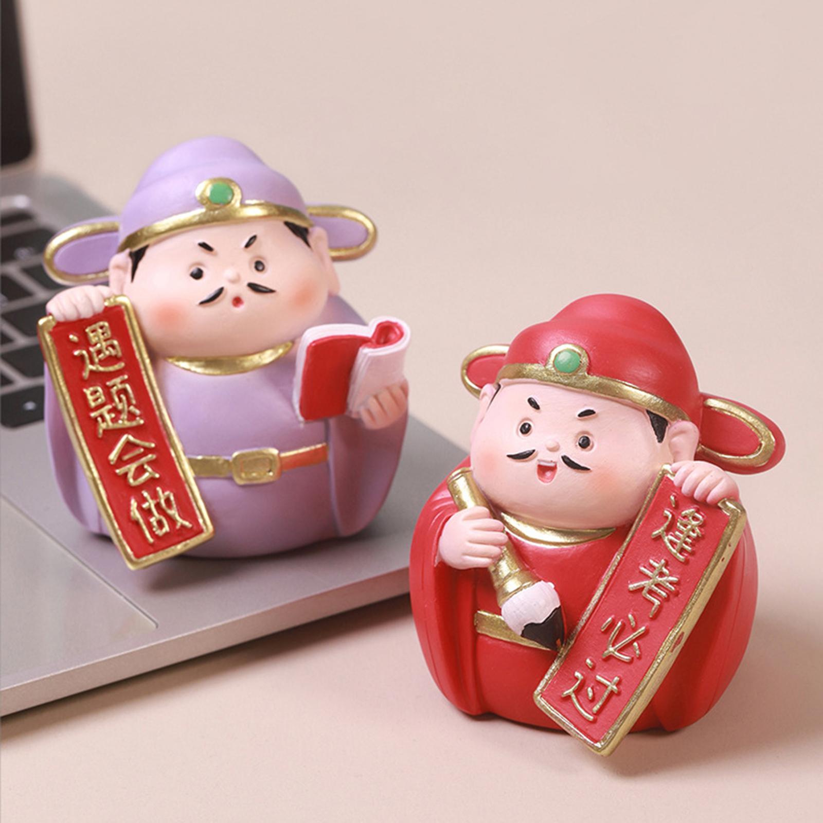 Miniature Figure Cute Mini Desktop Ornament for Desk Bedroom Home Decoration Style A