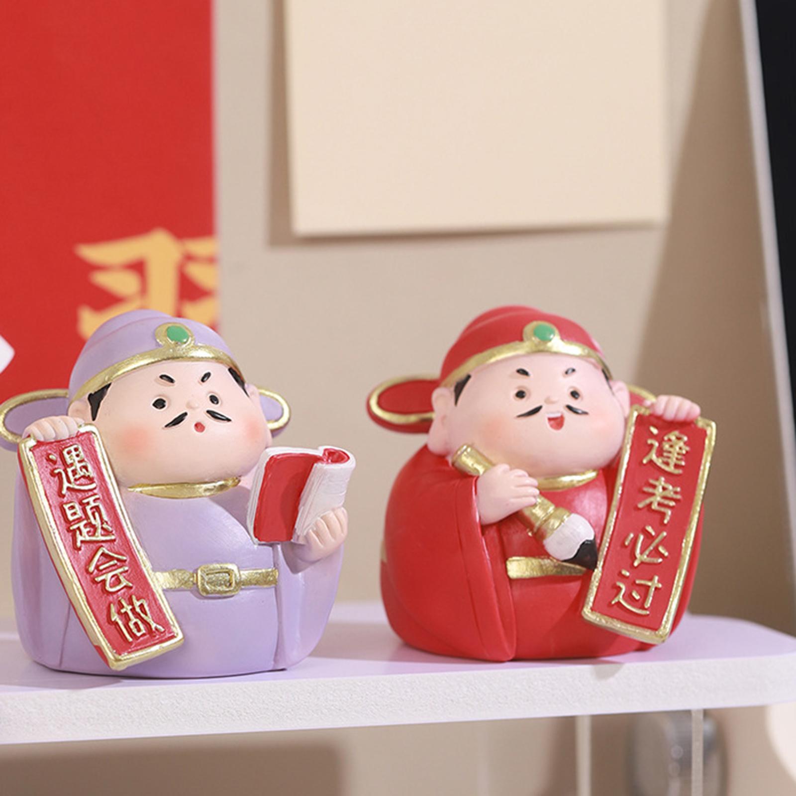 Miniature Figure Cute Mini Desktop Ornament for Desk Bedroom Home Decoration Style A
