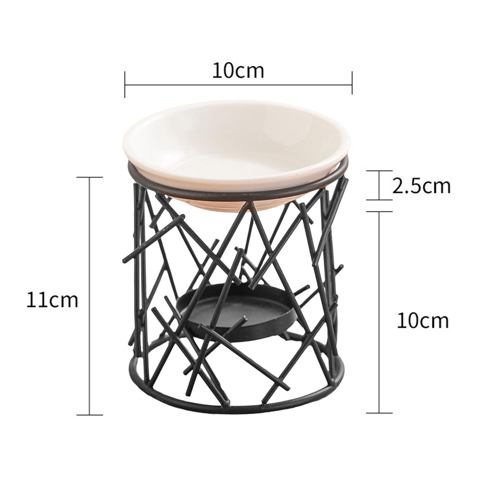 Essential Oil Burner Decorative Essential Oil Diffuser for Home Yoga Bedroom Black