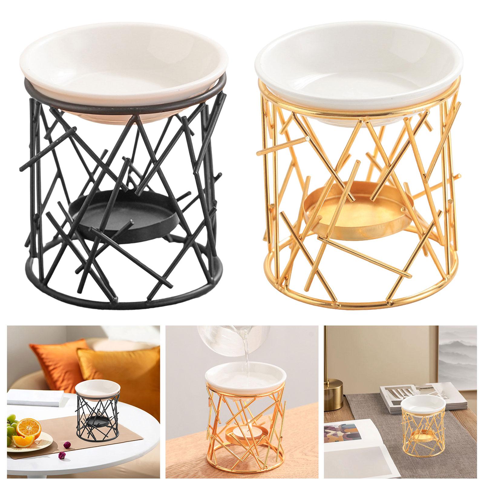 Essential Oil Burner Decorative Essential Oil Diffuser for Home Yoga Bedroom Black
