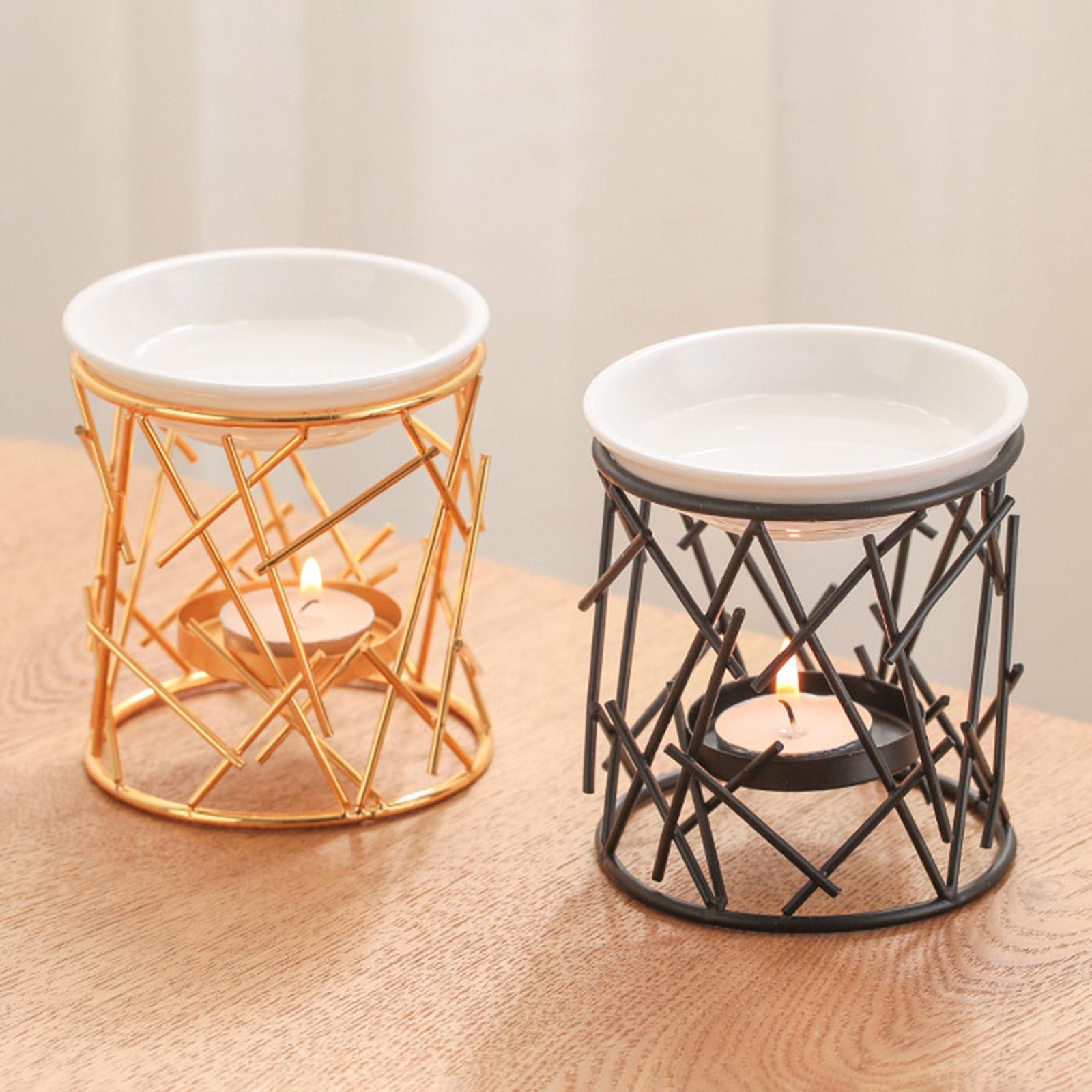 Essential Oil Burner Decorative Essential Oil Diffuser for Home Yoga Bedroom Black