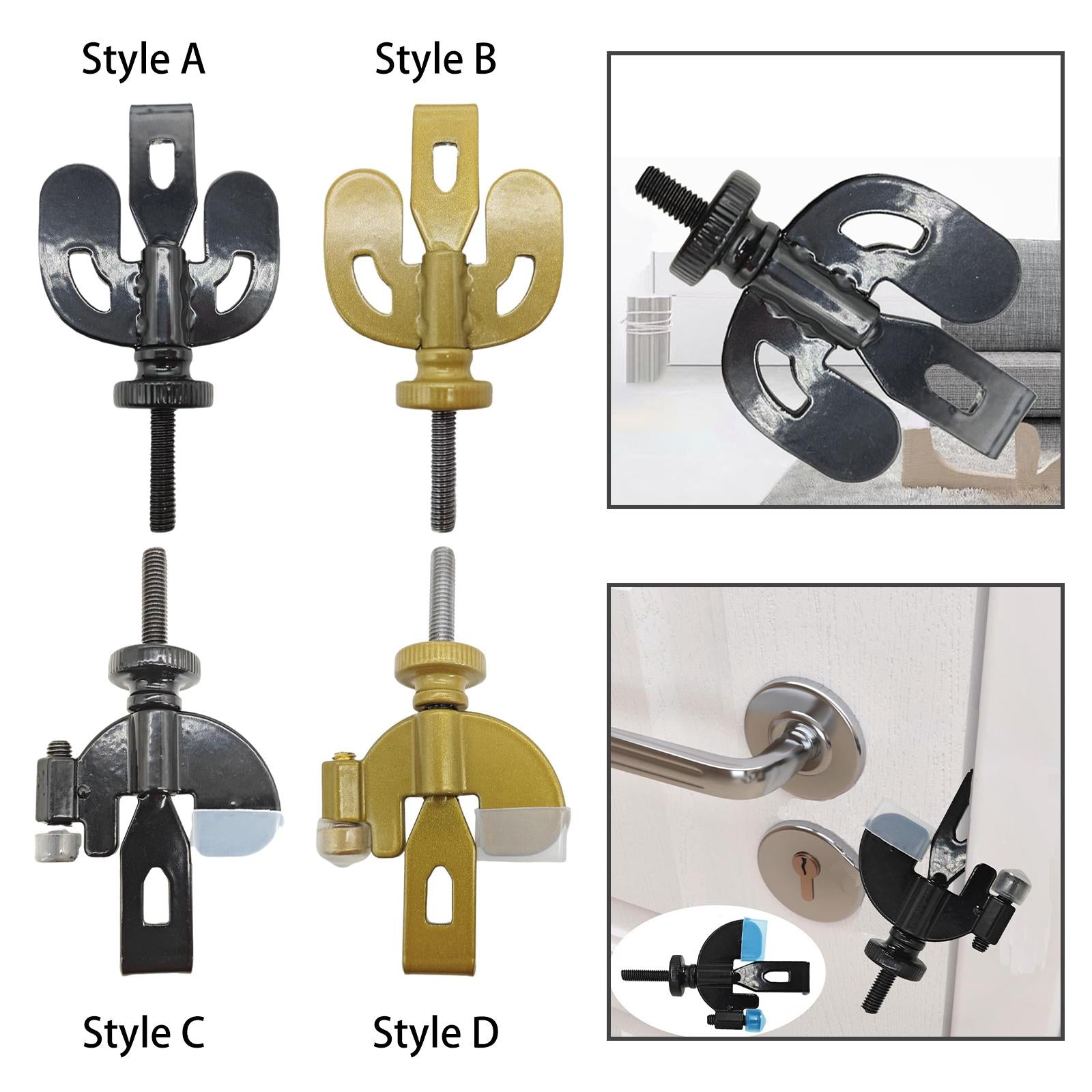 Portable Door Lock Gift Hardware Hotel Door Lock for Bedroom Bathrooms Rooms Style A