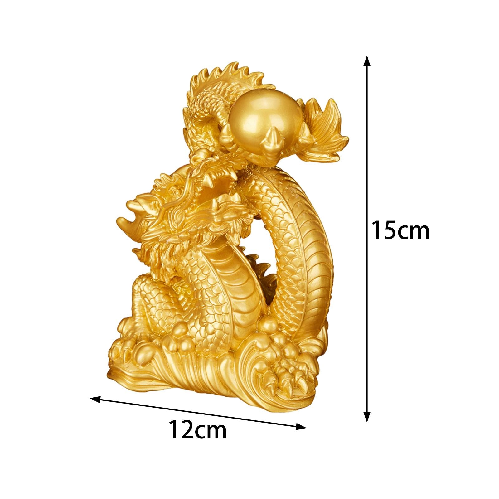 Feng Shui Dragon Statue Decor Decorative Figurines for Indoor Car Home Decor