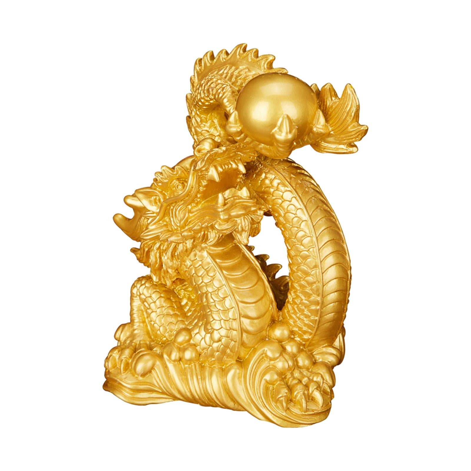 Feng Shui Dragon Statue Decor Decorative Figurines for Indoor Car Home Decor