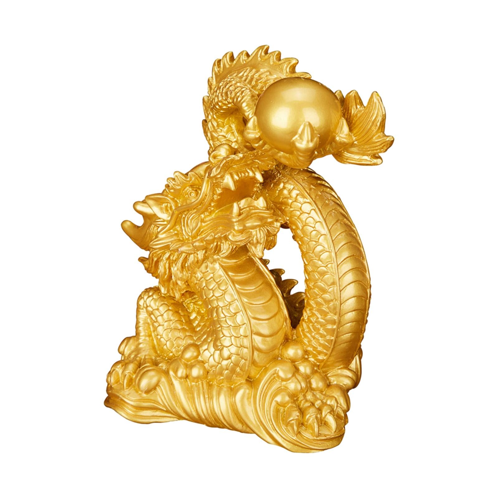 Feng Shui Dragon Statue Decor Decorative Figurines for Indoor Car Home Decor