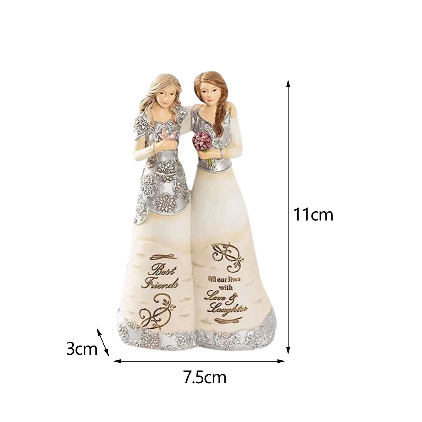 Sister Figurine Sister Gifts Art Crafts for Entrance Cabinet Table Bookshelf Girls