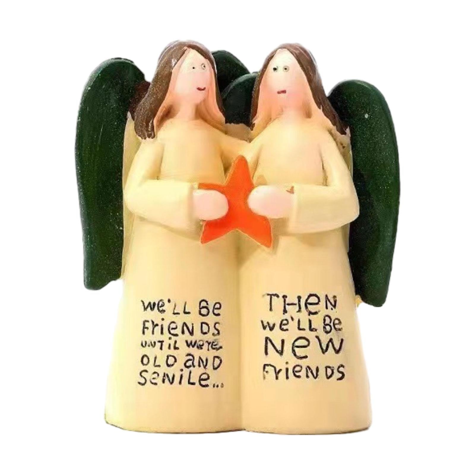 Sister Figurine Sister Gifts Art Crafts for Entrance Cabinet Table Bookshelf Angels