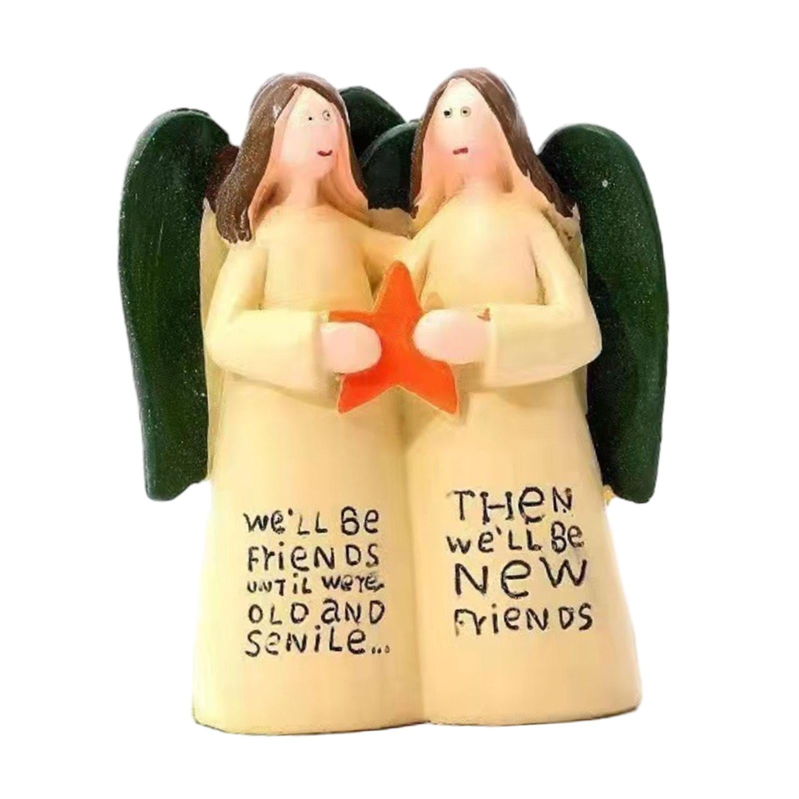 Sister Figurine Sister Gifts Art Crafts for Entrance Cabinet Table Bookshelf Angels