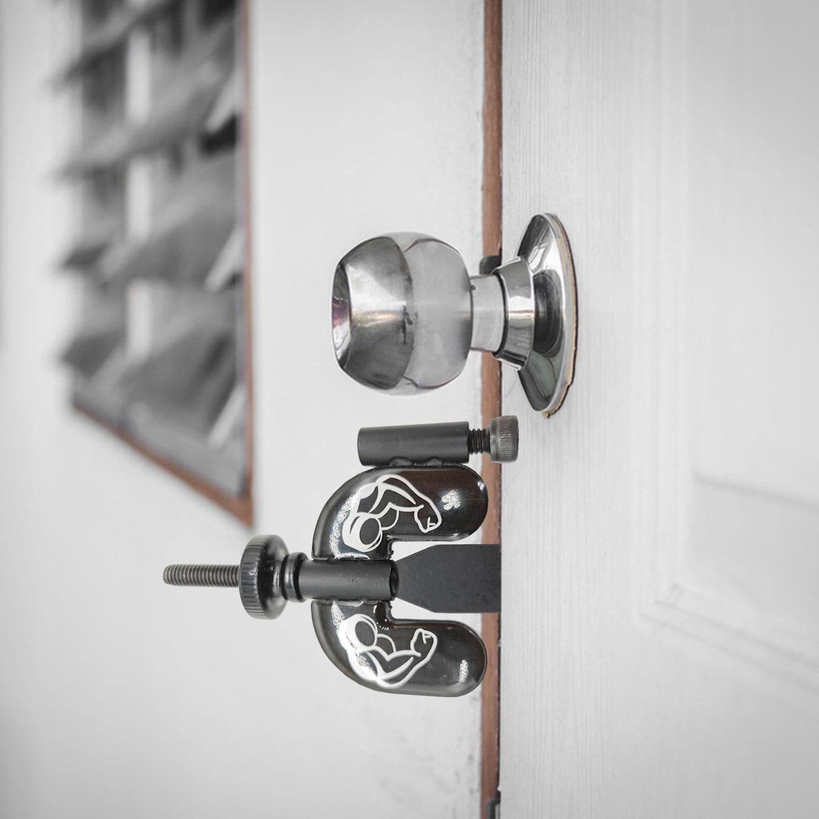 Portable Door Lock Door Locks from Inside for Bedroom Apartment Rooms black with pattern