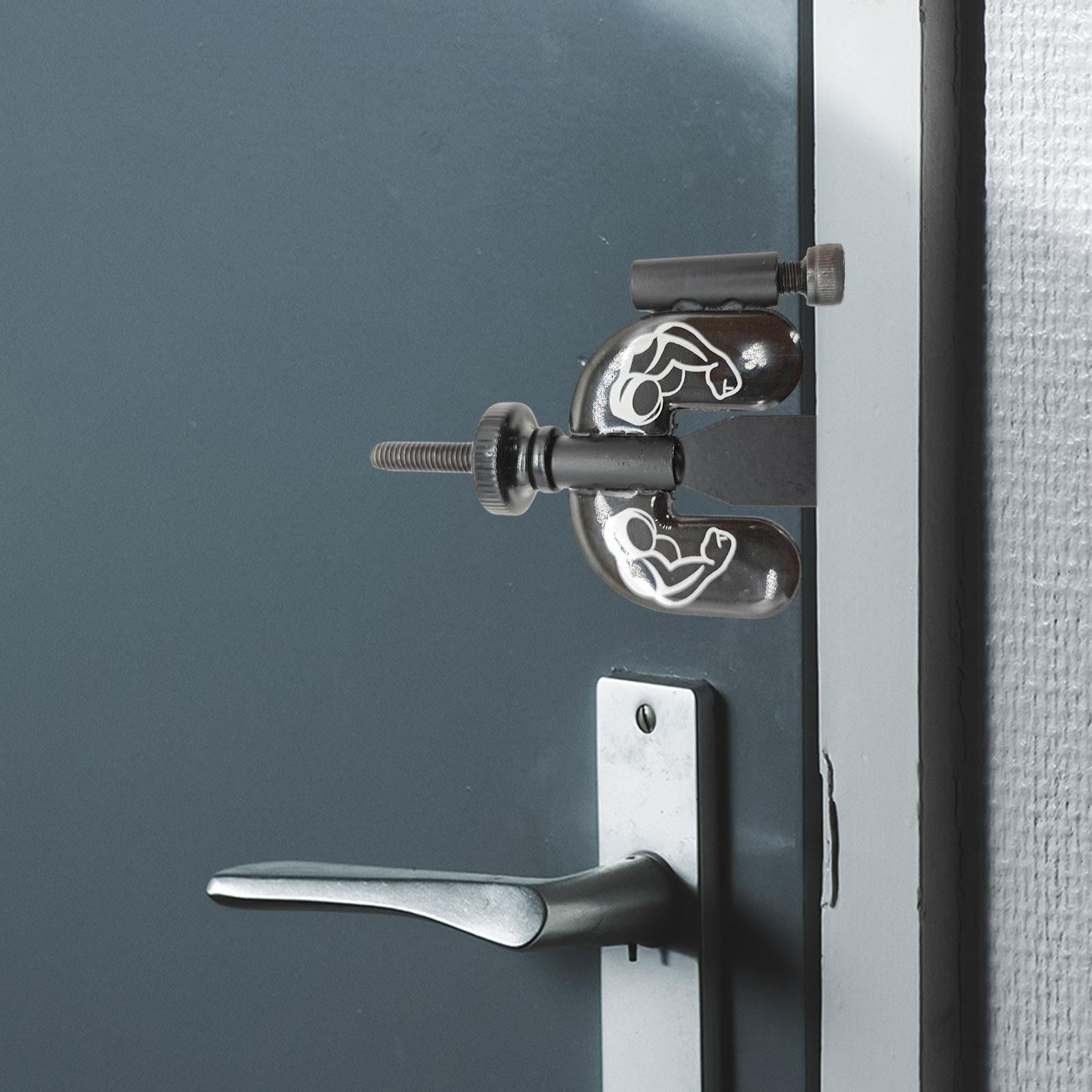 Portable Door Lock Door Locks from Inside for Bedroom Apartment Rooms black with pattern