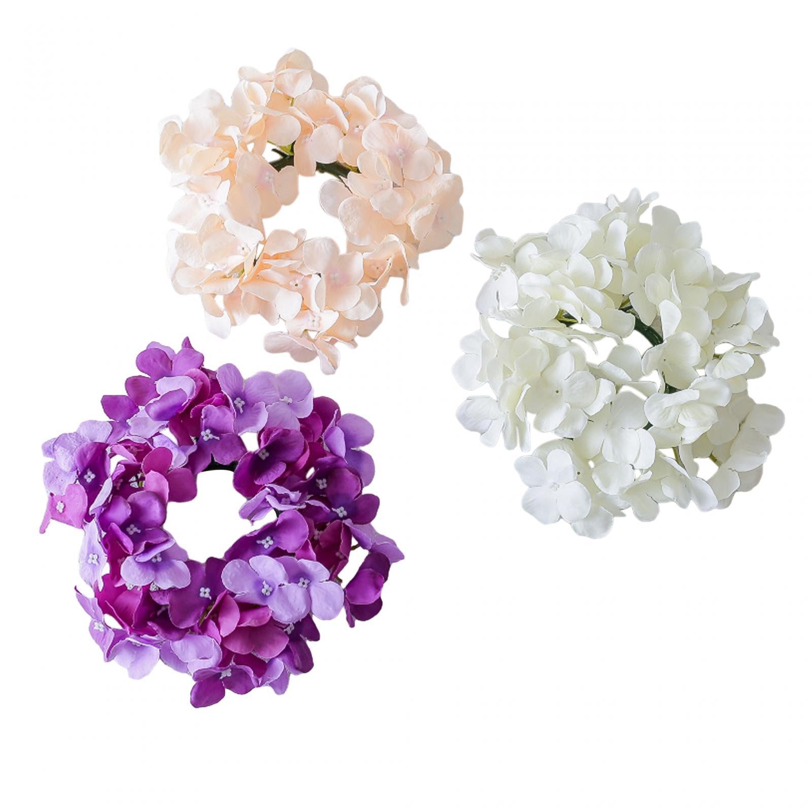 Artificial Flowers Candle Wreath Valentine's Day Decoration for Dining Table