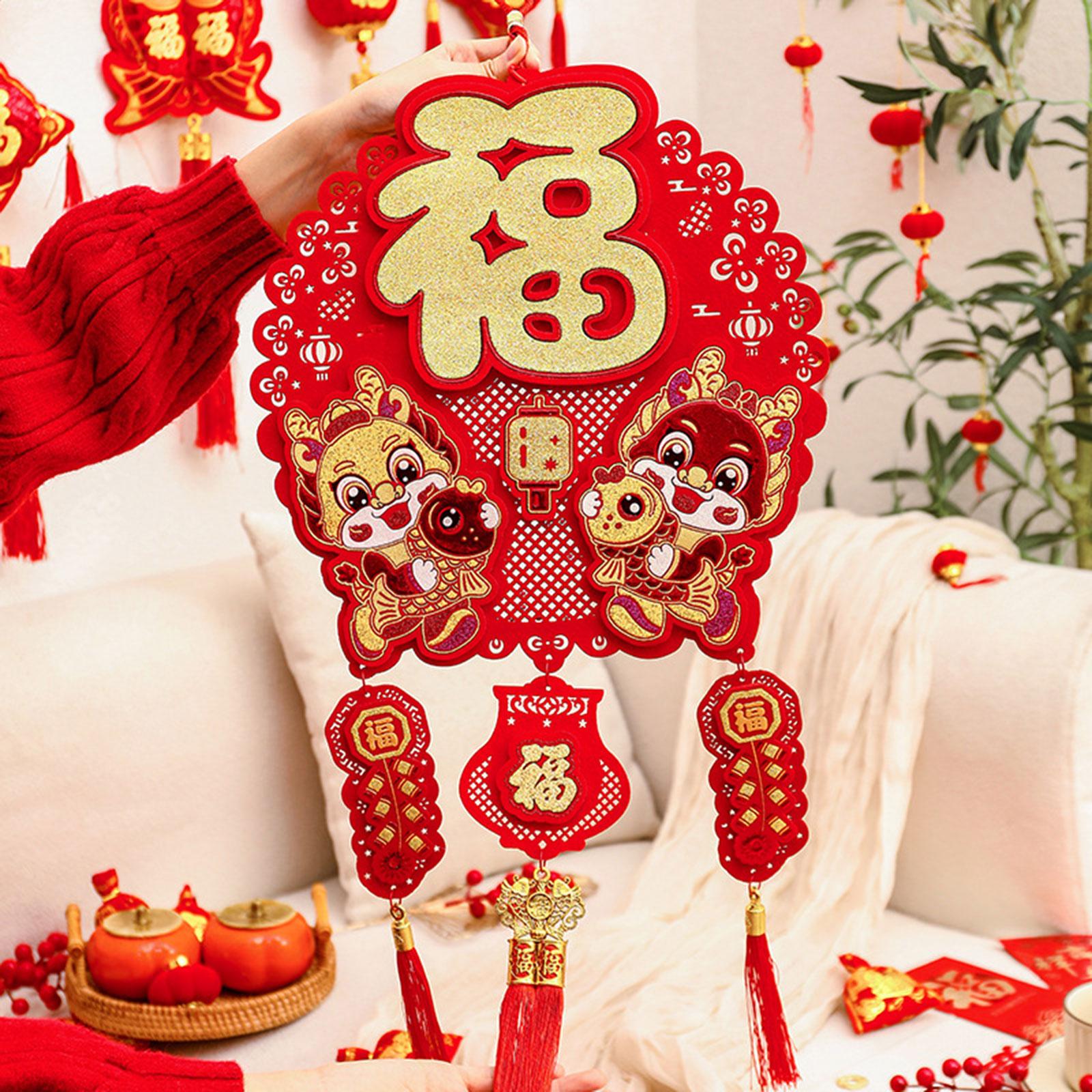 Chinese New Year Hanging Decoration Ornaments for Wall Office Party Supplies 34x95cm
