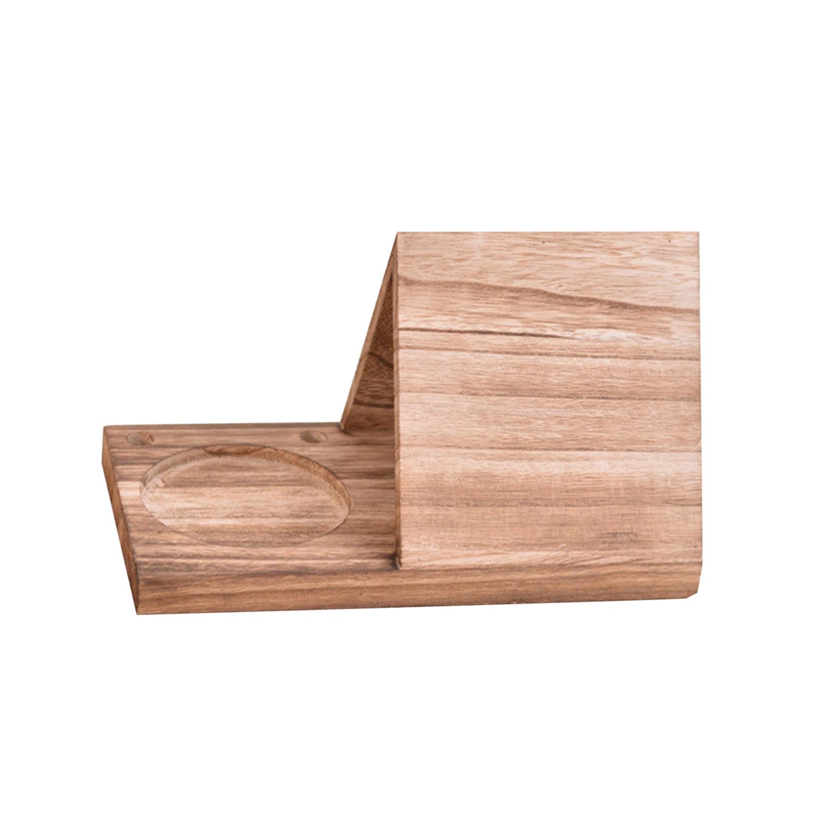 Book Holder with Drink Holder Wood Book Rest Bookcase for Living Room Office Wood Color