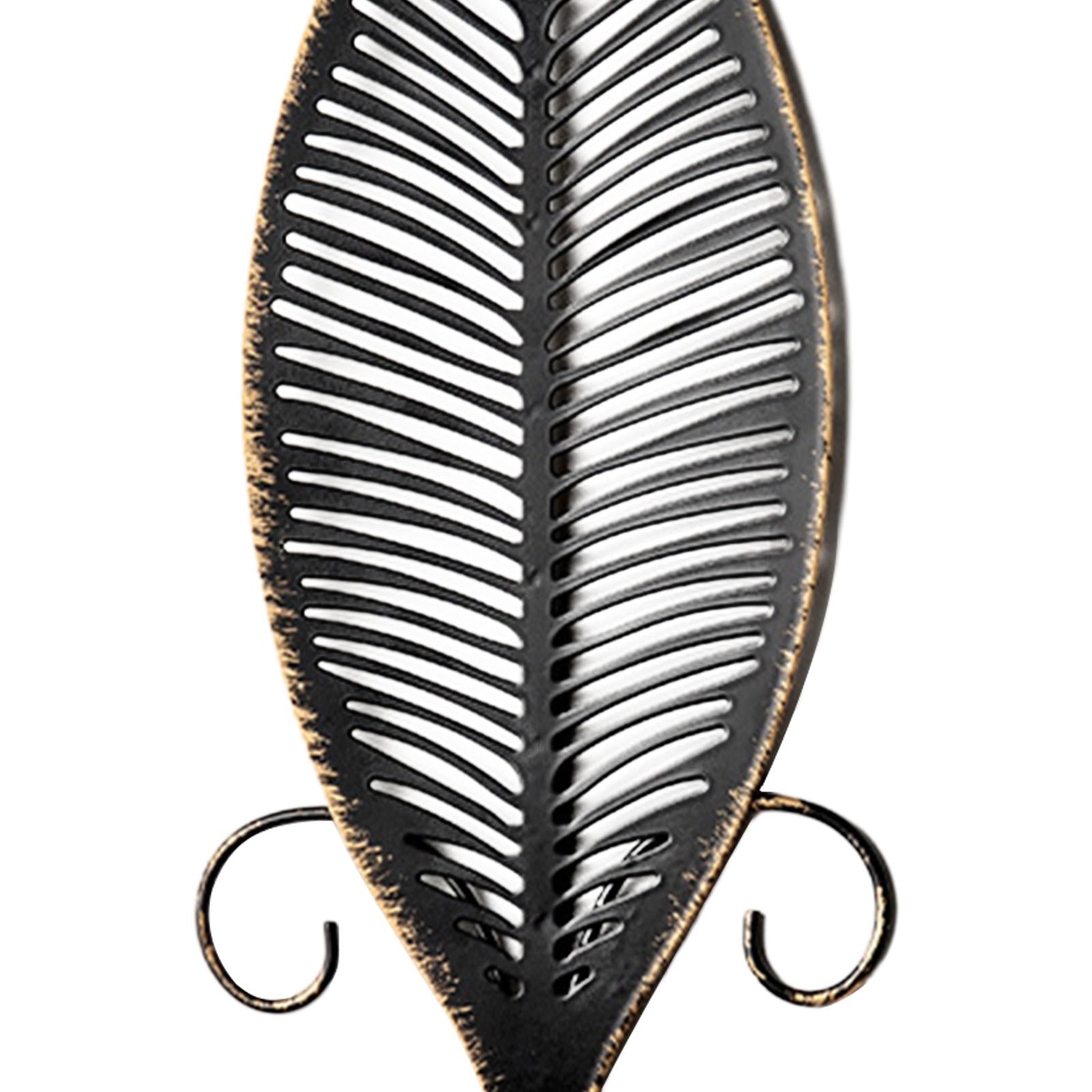 Metal Candle Holder Leaf Shaped Ornament for Festival Mantel Valentine's Day Wall Mounted