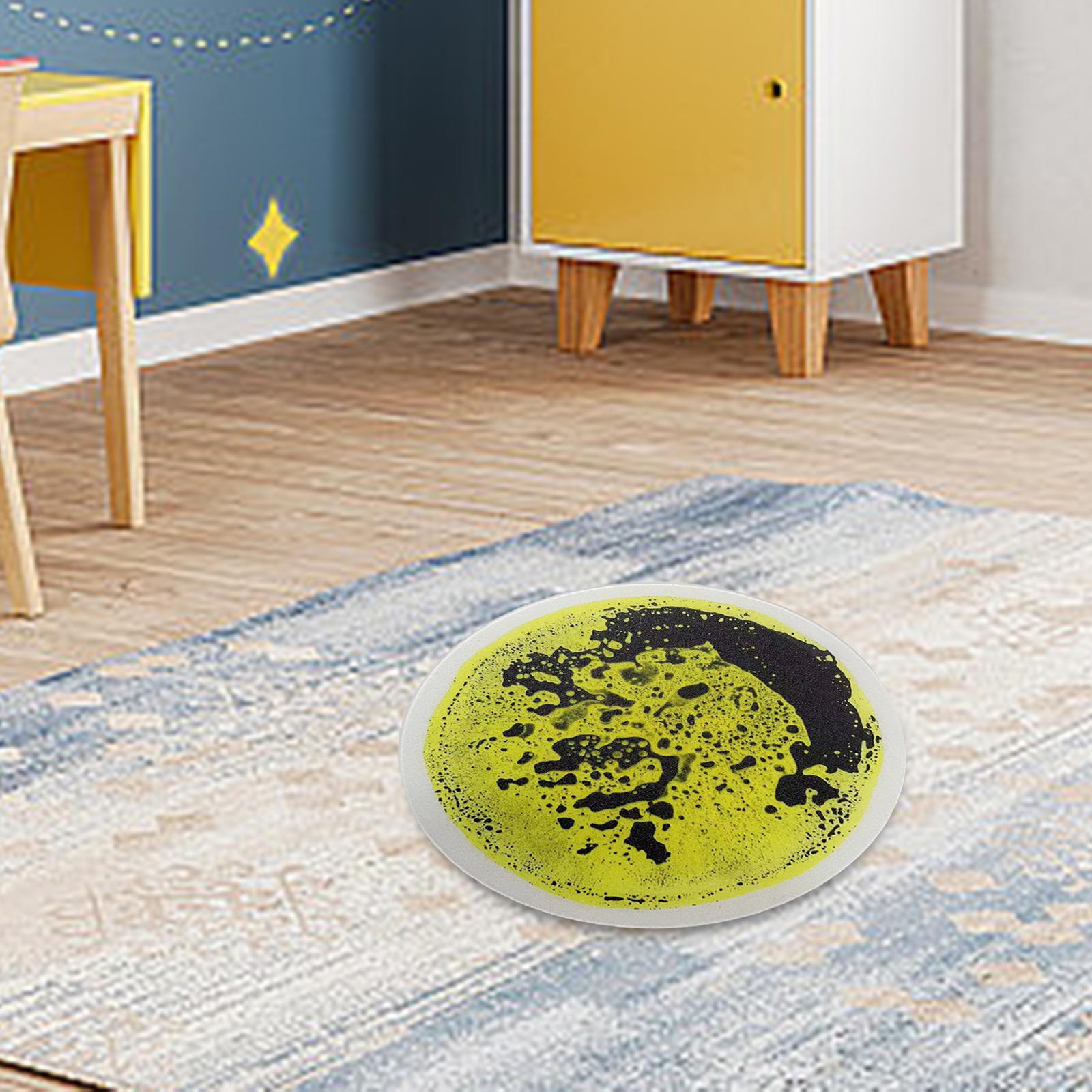 Liquid The Tiles Round 30cm Activity Play Mat for Kids for Boy Children Kids yellow and black