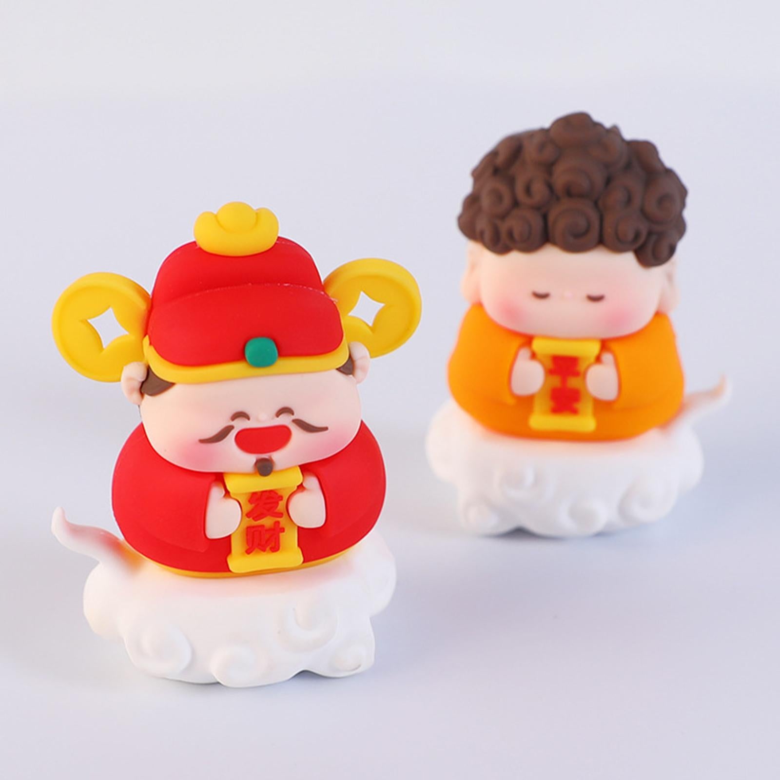 Blessings Figurine Chinese New Year Ornament Statue Sculptures