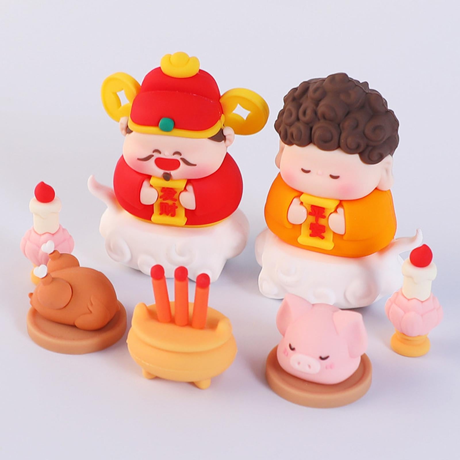 2xBlessings Figurine Desk Statue for Car Dashboard Decor Apartment Living Room Style C