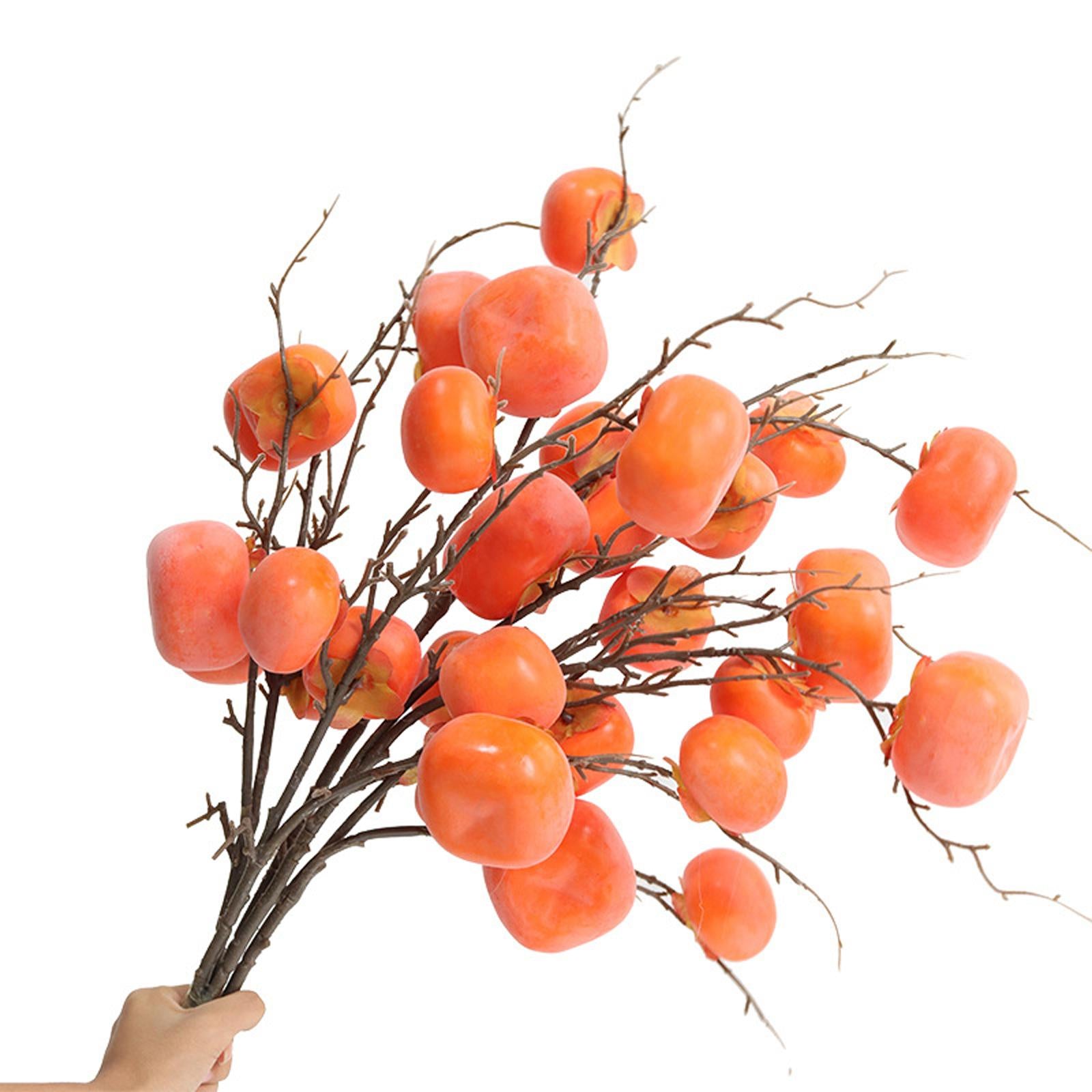 Artificial Persimmon Bouquet Fruit Branches for Wedding Anniversary Birthday