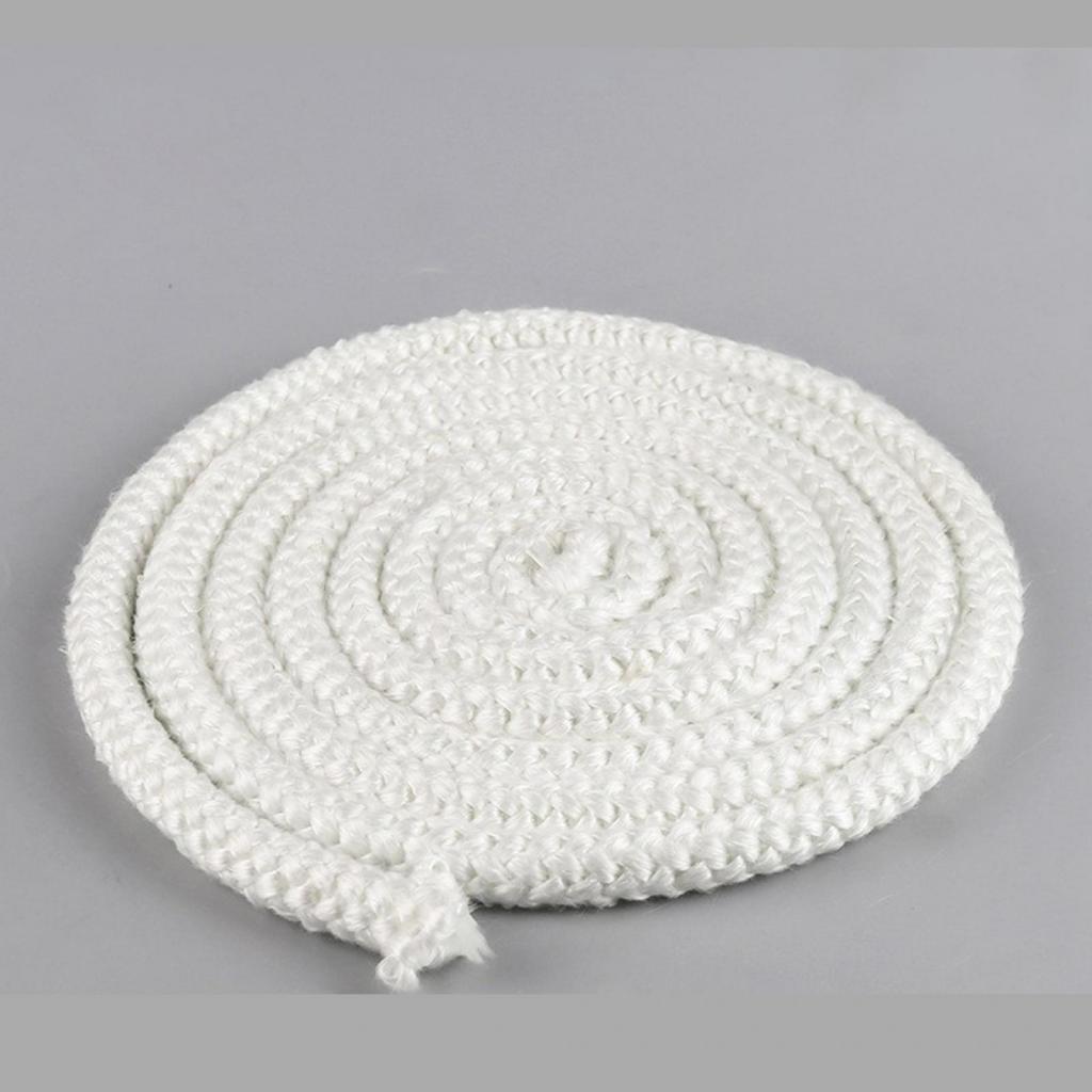 Stove Fireplace Door Fiberglass Rope Gasket Airtight Seal High Density White 14mmx2.5m