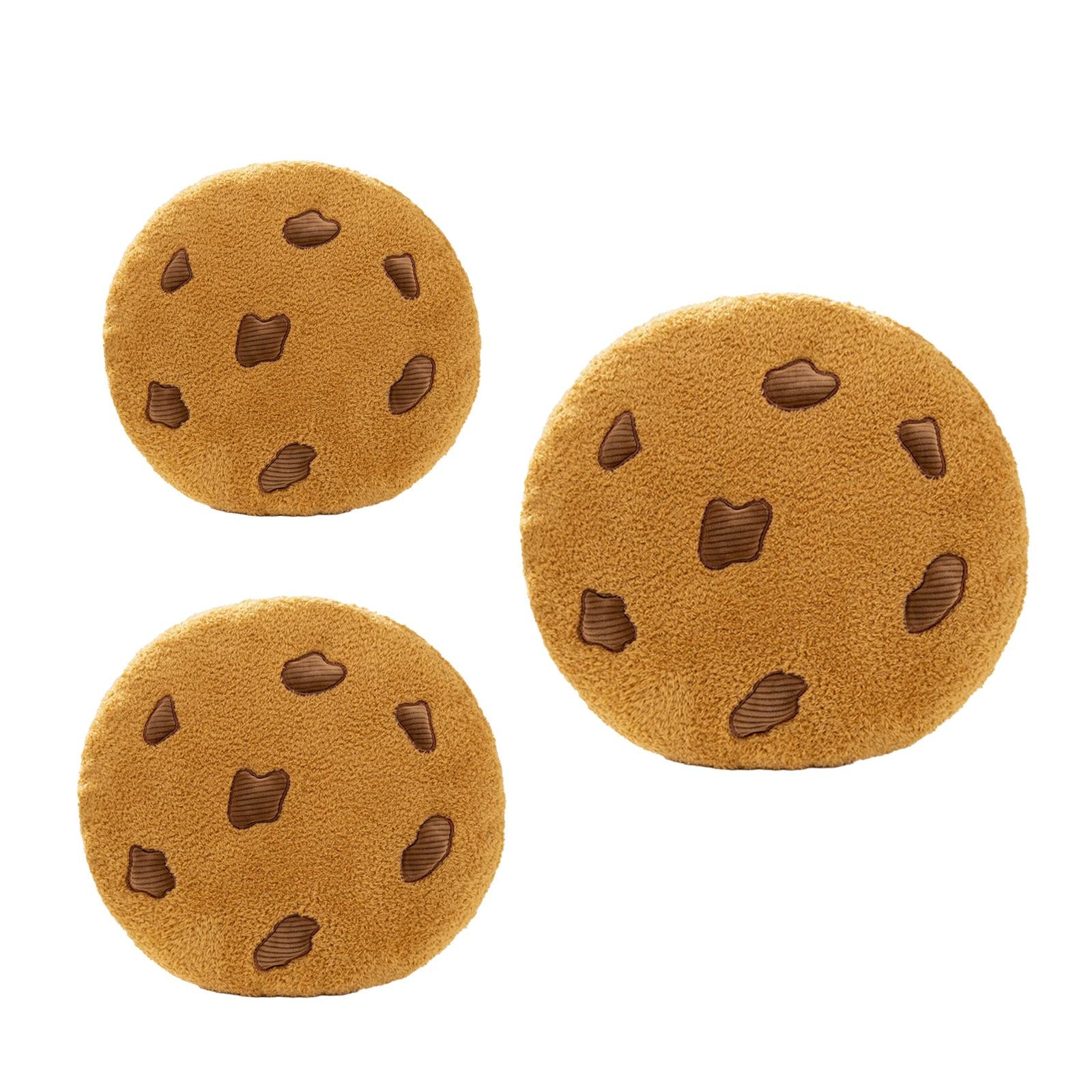 4xChocolate Chip Cookies Pillow Chair Cushion for Dorm Dining Chair Living Room Diameter 10cm