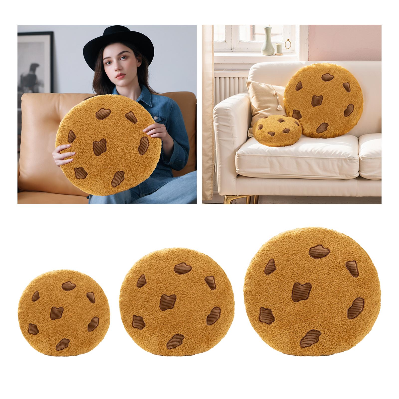 4xChocolate Chip Cookies Pillow Chair Cushion for Dorm Dining Chair Living Room Diameter 10cm