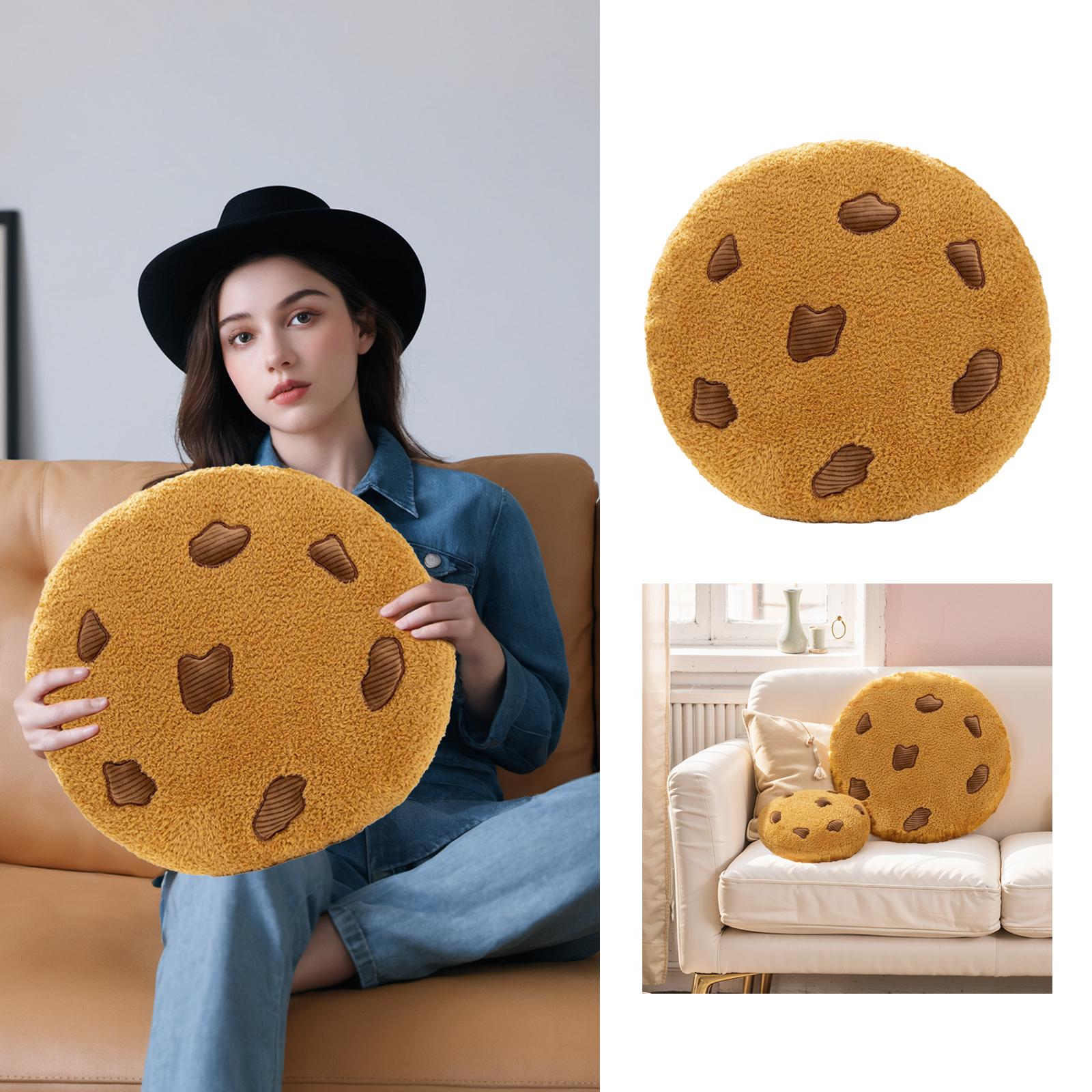Chocolate Chip Cookies Pillow Chair Cushion for Dorm Dining Chair Living Room Diameter 26cm