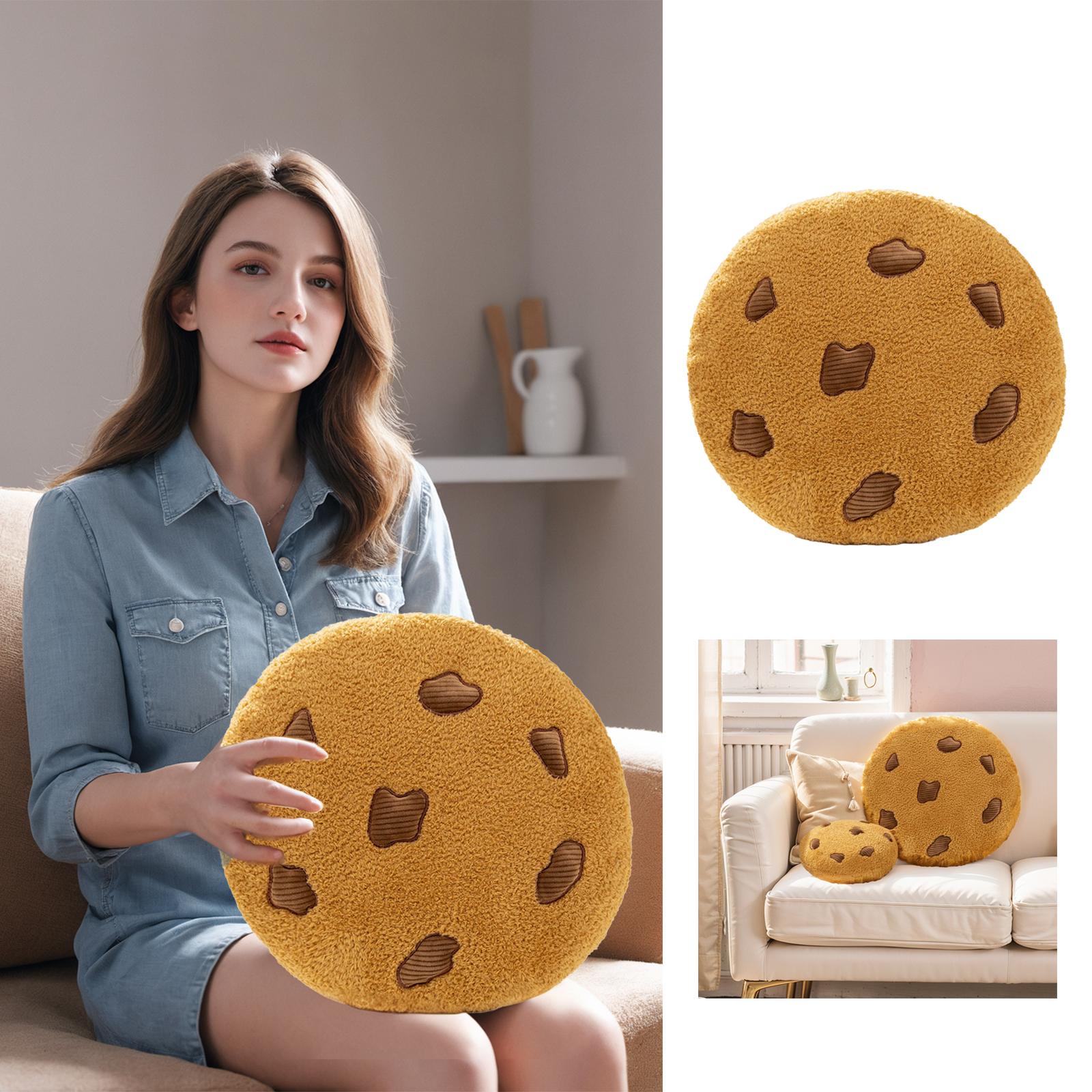 Chocolate Chip Cookies Pillow Chair Cushion for Dorm Dining Chair Living Room Diameter 26cm