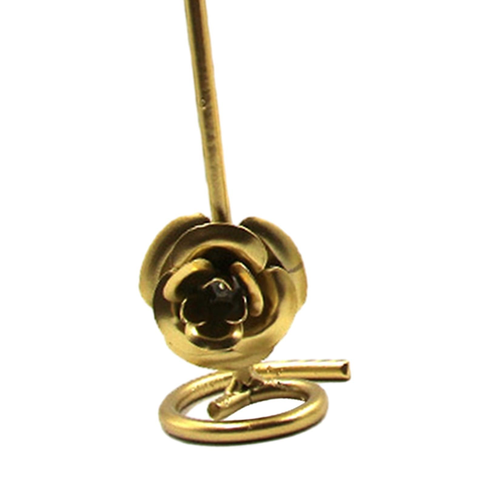 Taper Candle Holder Flower Creative for Wedding Dining Table Home Decoration gold L