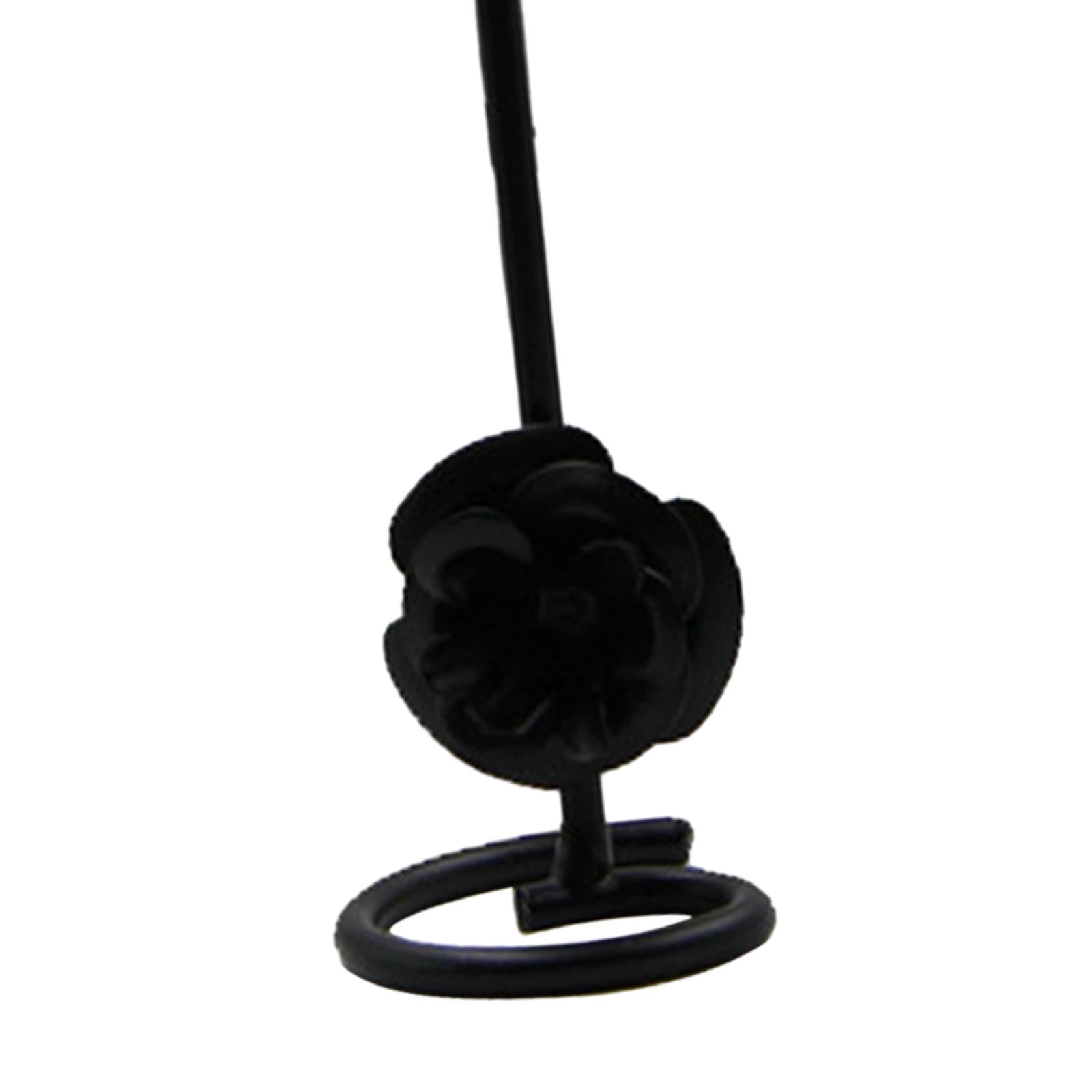 Taper Candle Holder Flower Creative for Wedding Dining Table Home Decoration black L