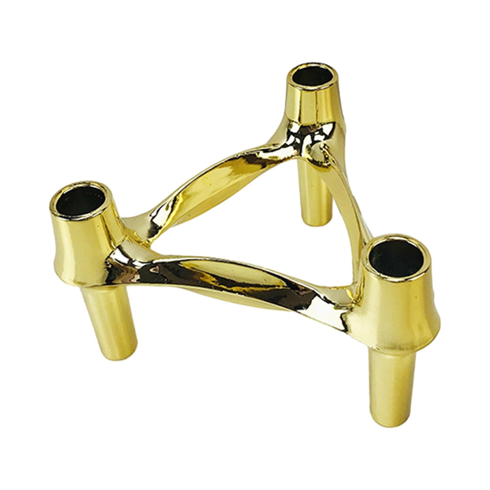 3 Head Candle Holder Molecular Structure Creative for Party Dining Table Bar gold L