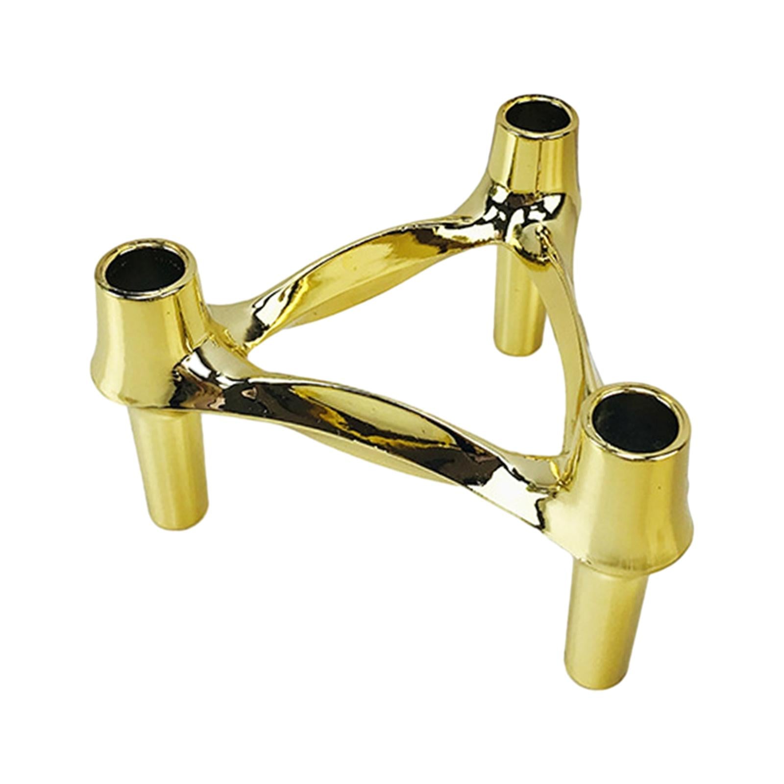 3 Head Candle Holder Molecular Structure Creative for Party Dining Table Bar gold L