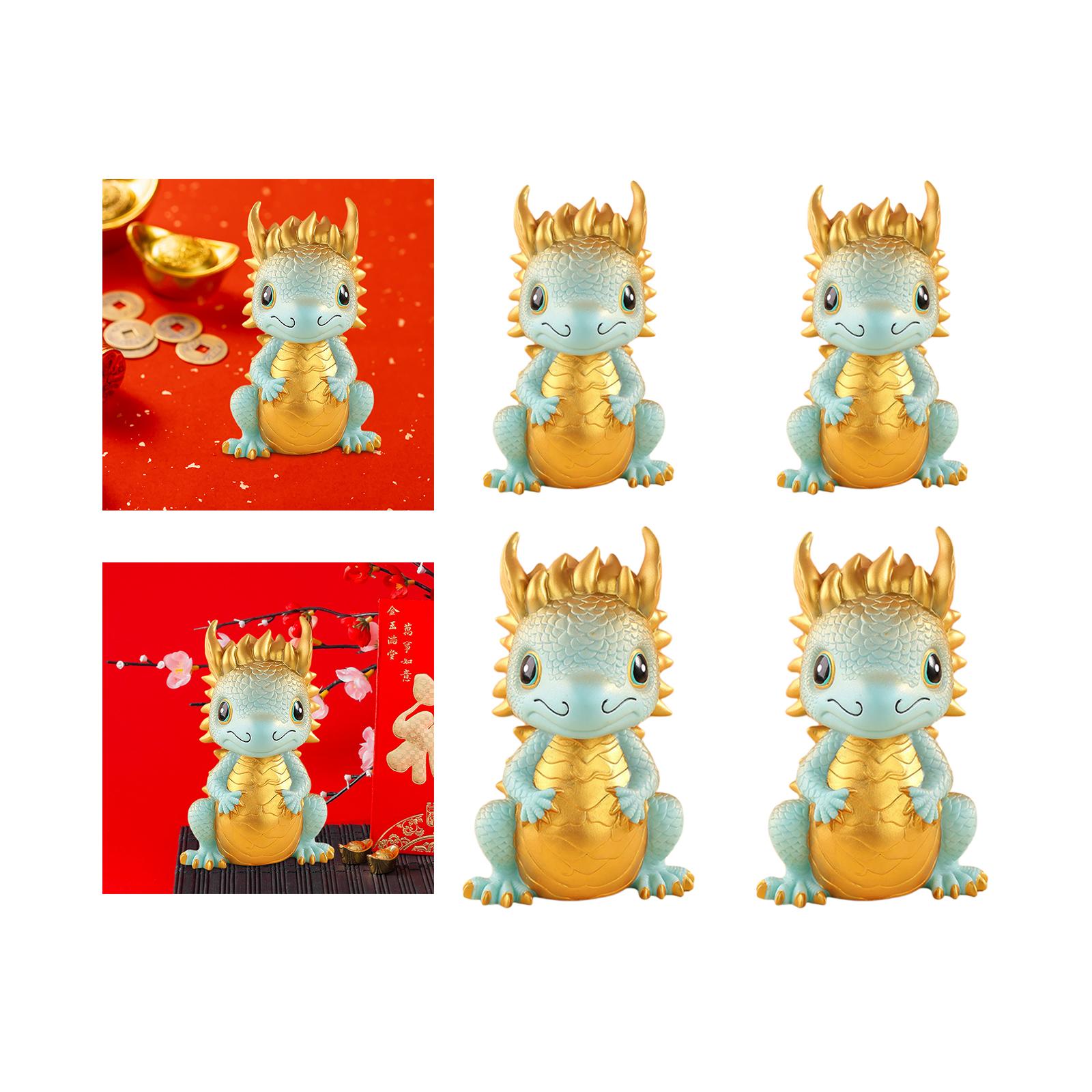 Year of The Dragon Piggy Bank Cartoon Cute Dragon Statue for Girls Kids Boys Small with lock