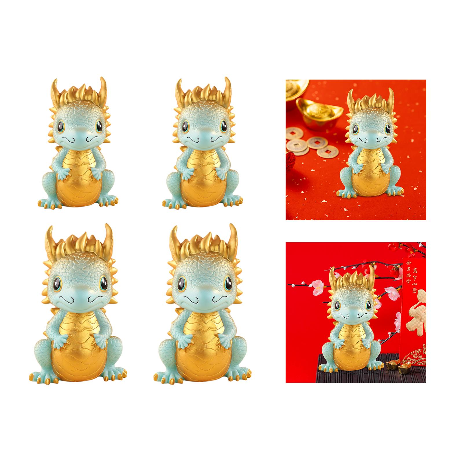 Year of The Dragon Piggy Bank Cartoon Cute Dragon Statue for Girls Kids Boys Small with lock