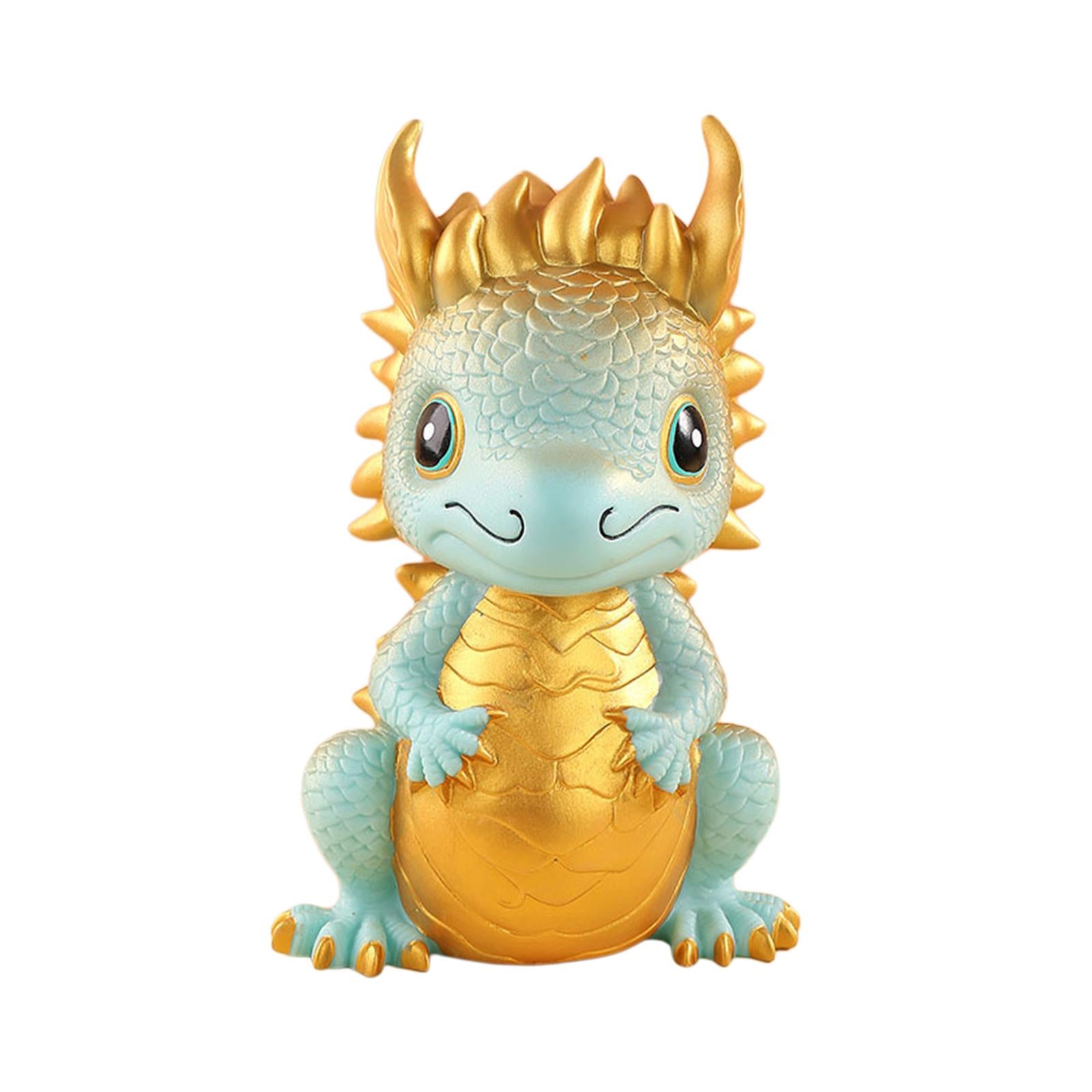 Year of The Dragon Piggy Bank Cartoon Cute Dragon Statue for Girls Kids Boys Small without lock