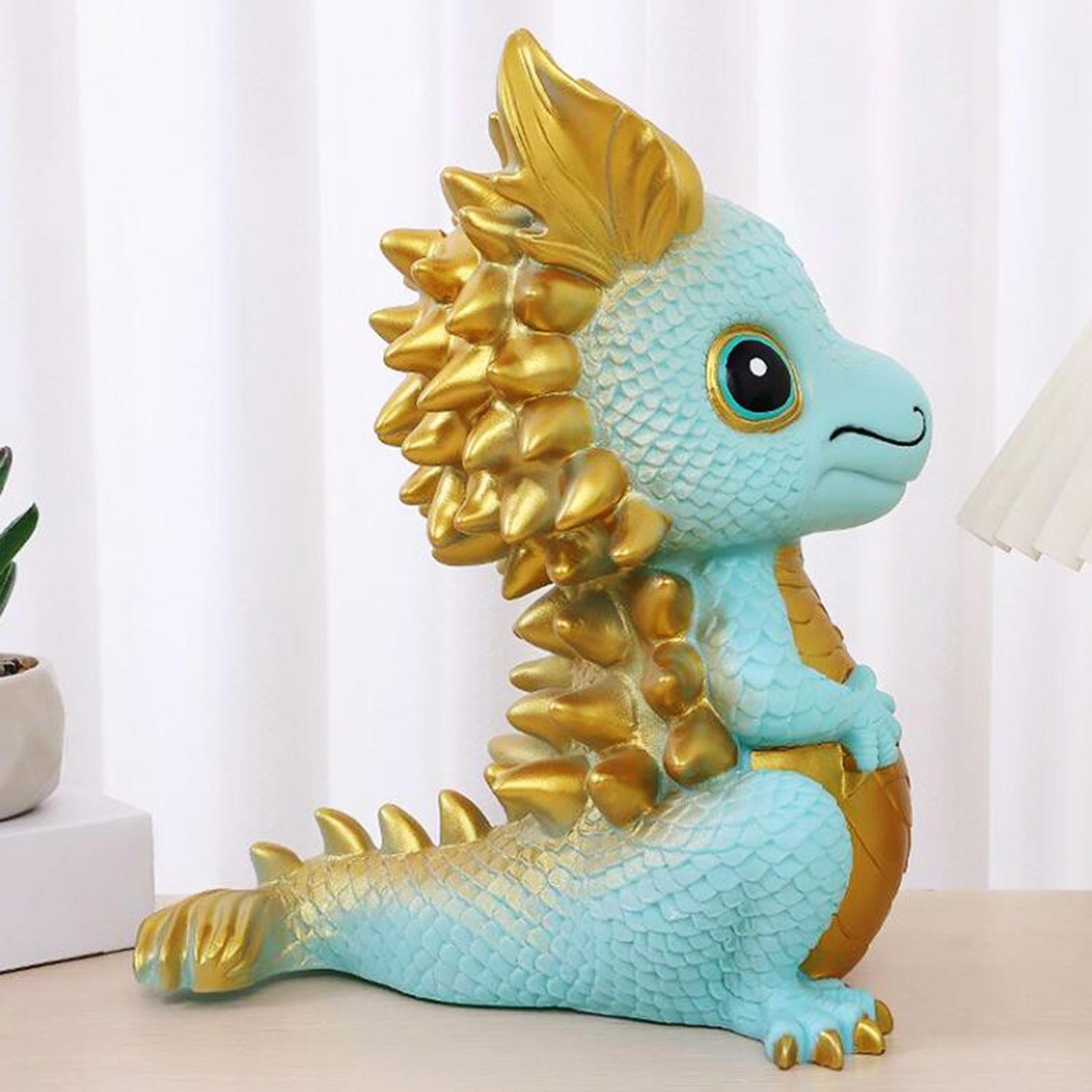 Year of The Dragon Piggy Bank Cartoon Cute Dragon Statue for Girls Kids Boys Large without lock