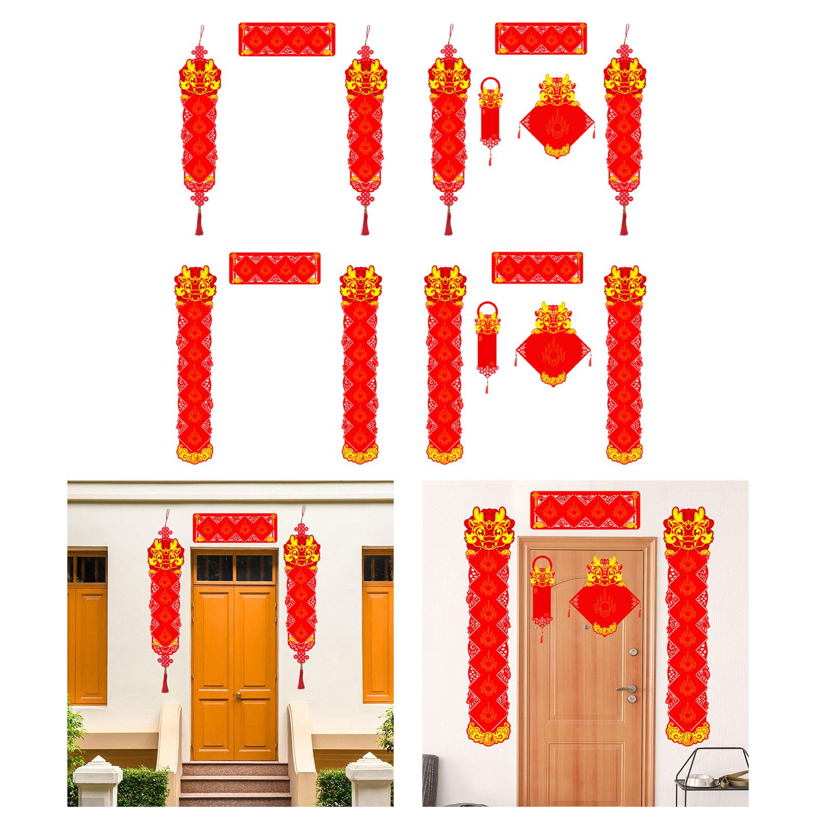 Spring Festival Couplets Chinese New Year Couplets for Festival Wall Windows Four Words