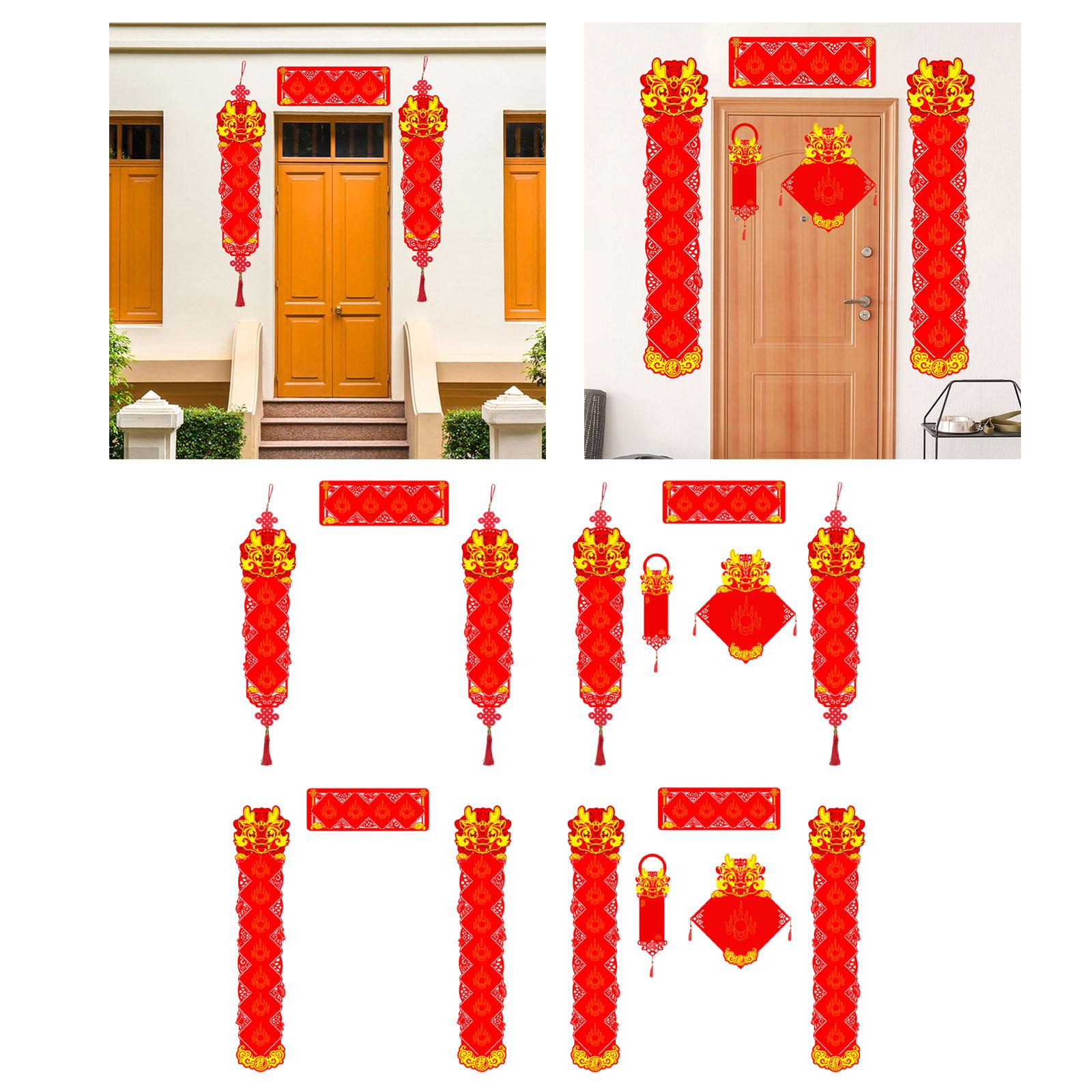 Spring Festival Couplets Chinese New Year Couplets for Festival Wall Windows Four Words