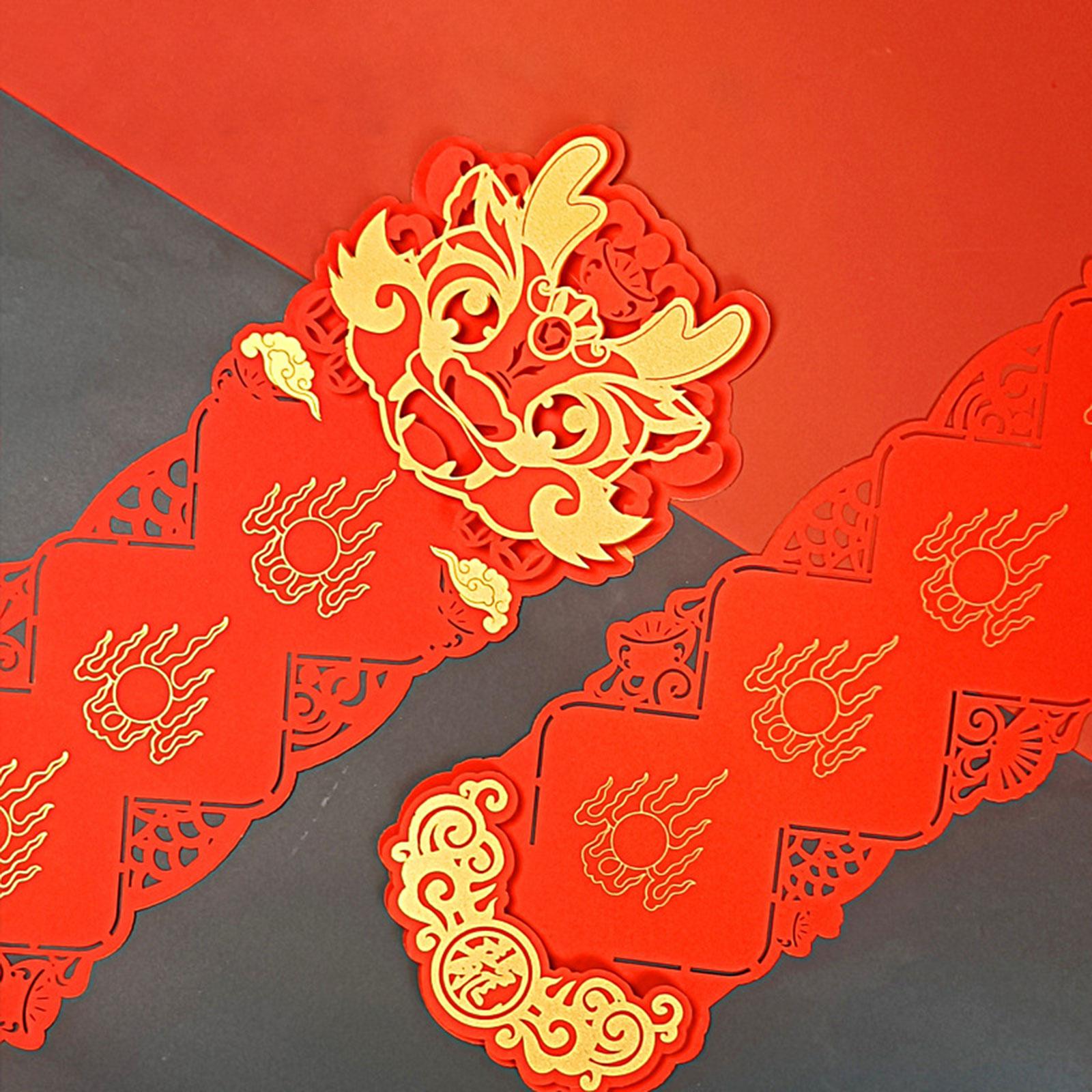 Spring Festival Couplets Chinese New Year Couplets for Festival Wall Windows Four Words