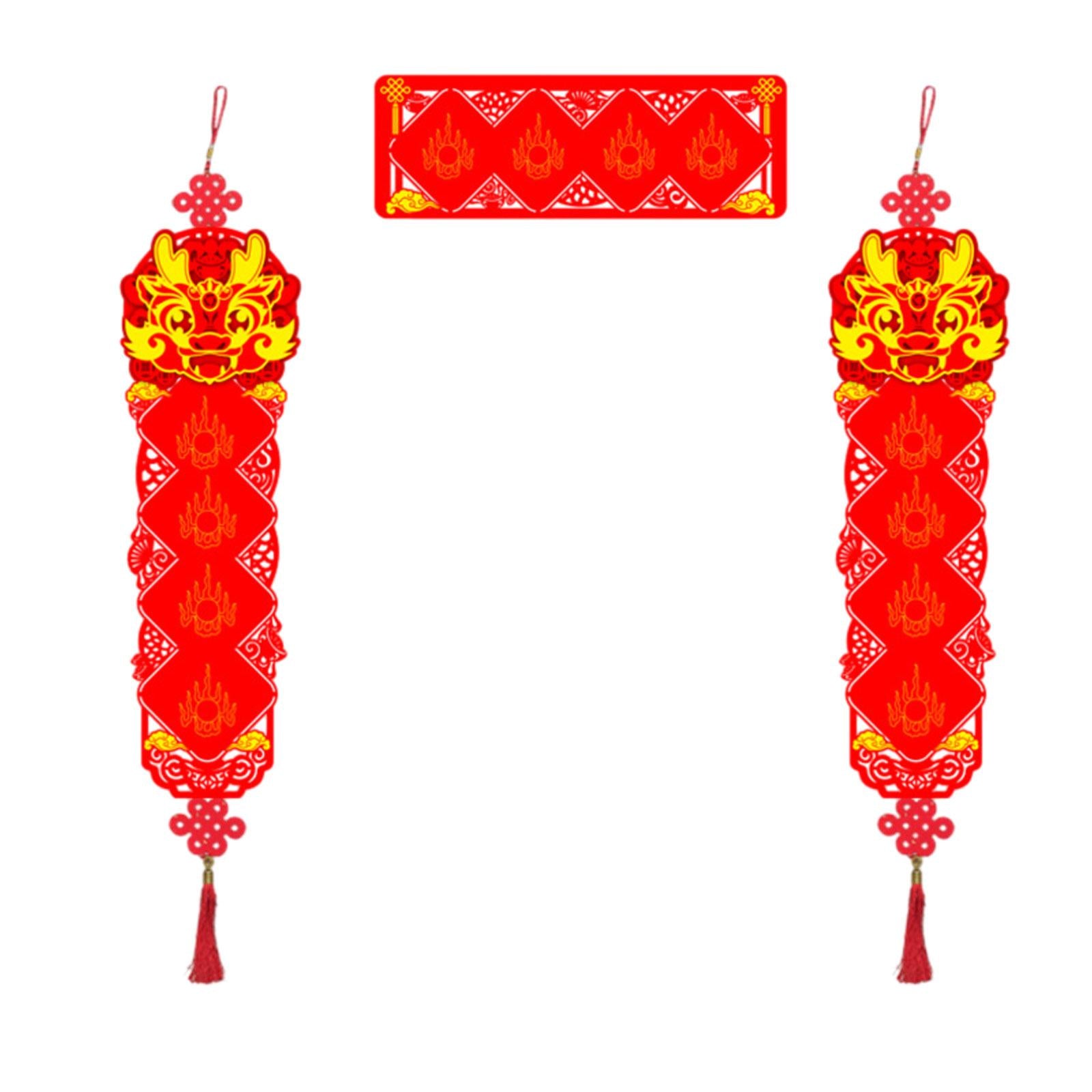 Spring Festival Couplets Chinese New Year Couplets for Festival Wall Windows Four Words