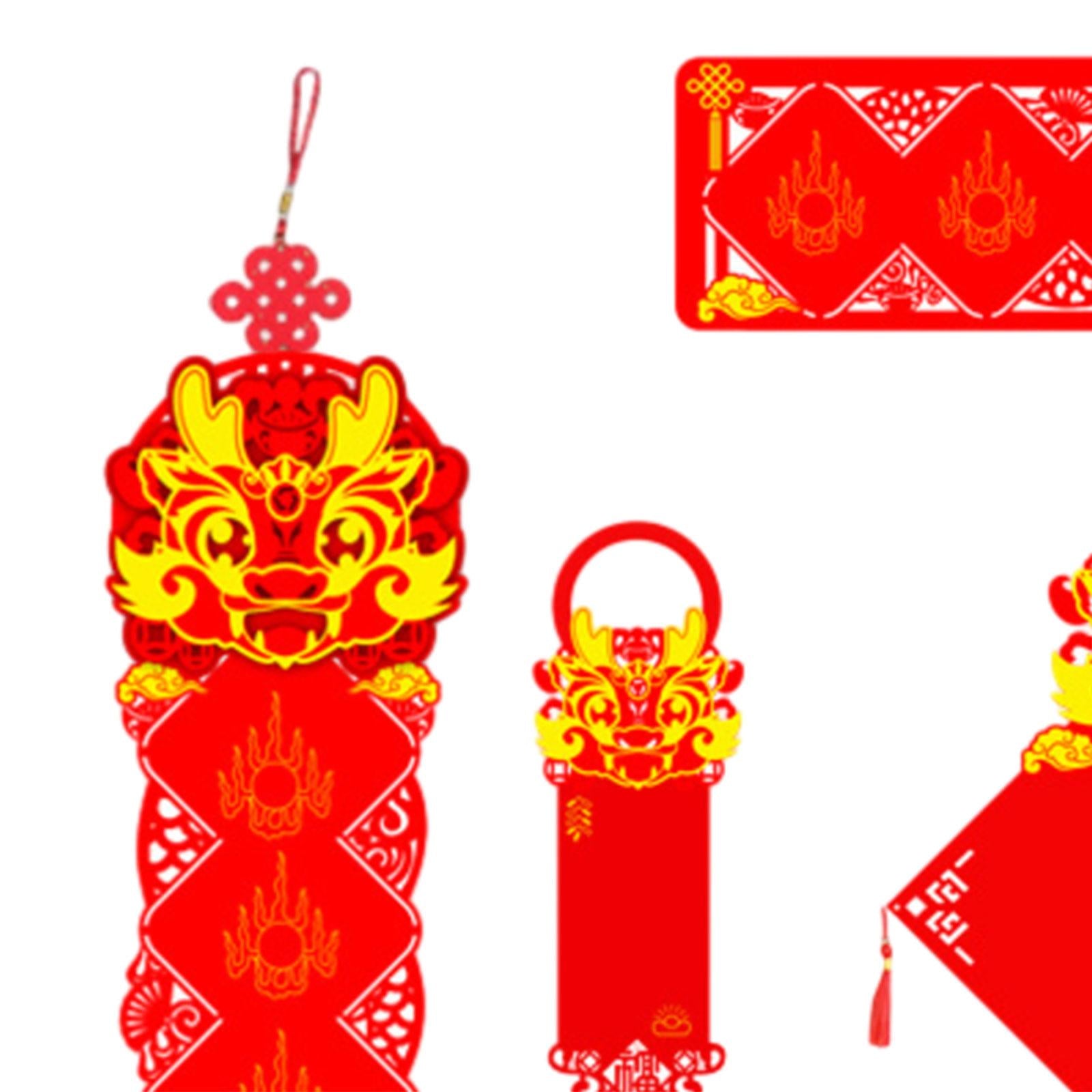 Spring Festival Couplets Chinese New Year Couplets for Festival Wall Windows Four Words Set